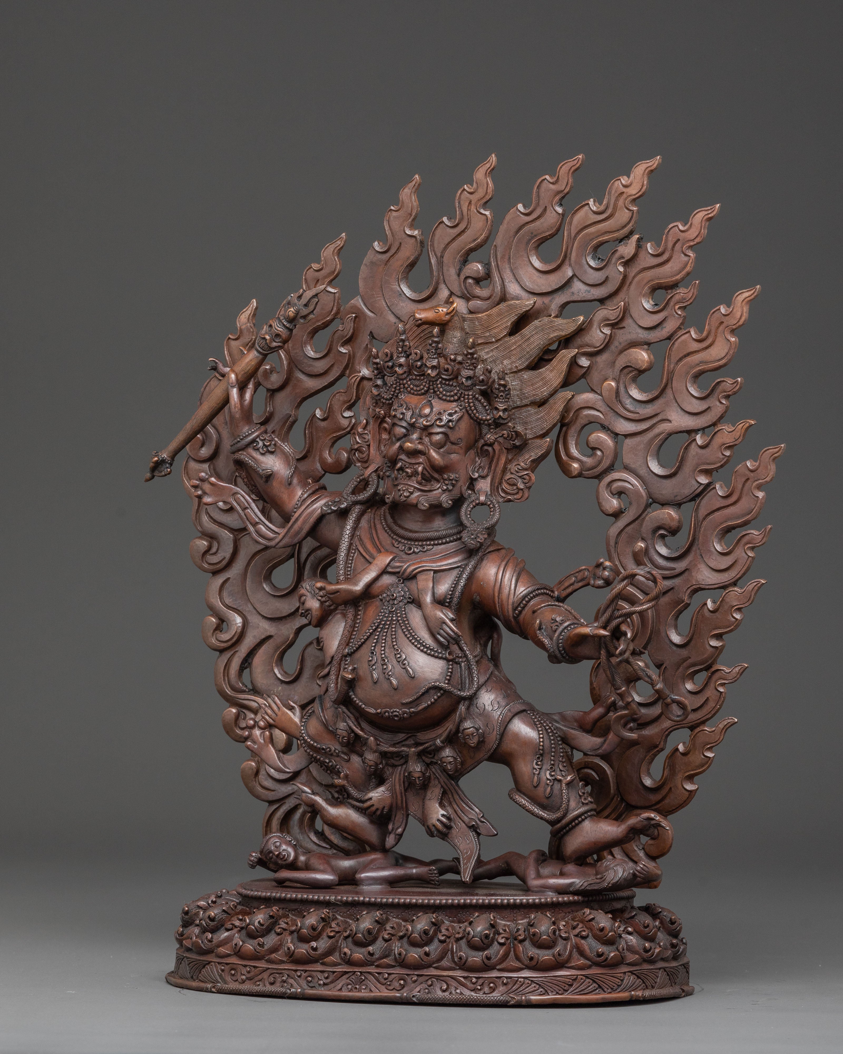 DandaPani Copper Statue - Oxidized Finish
