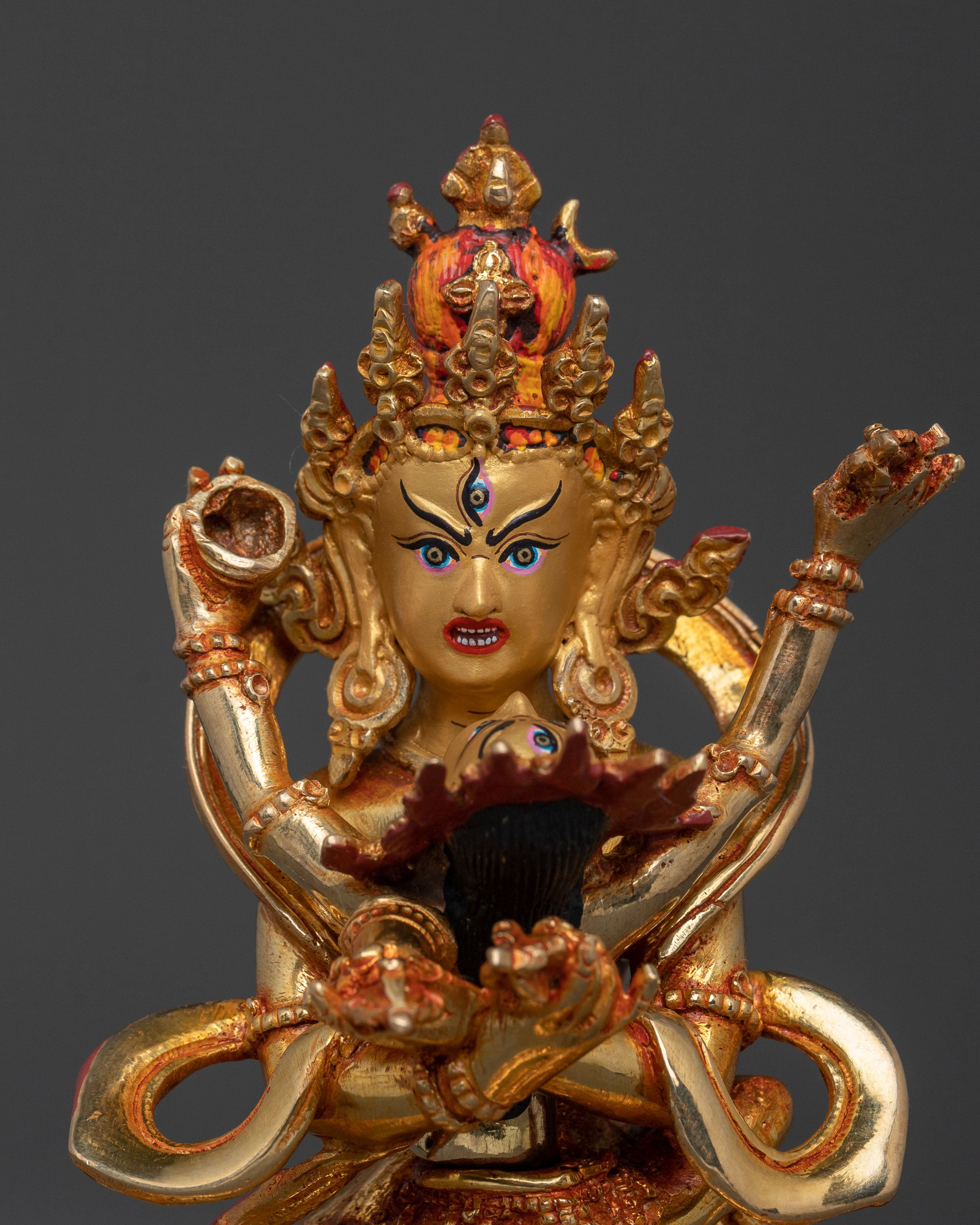 Chakrasamvara Sacred Golden Statue | Home Decor