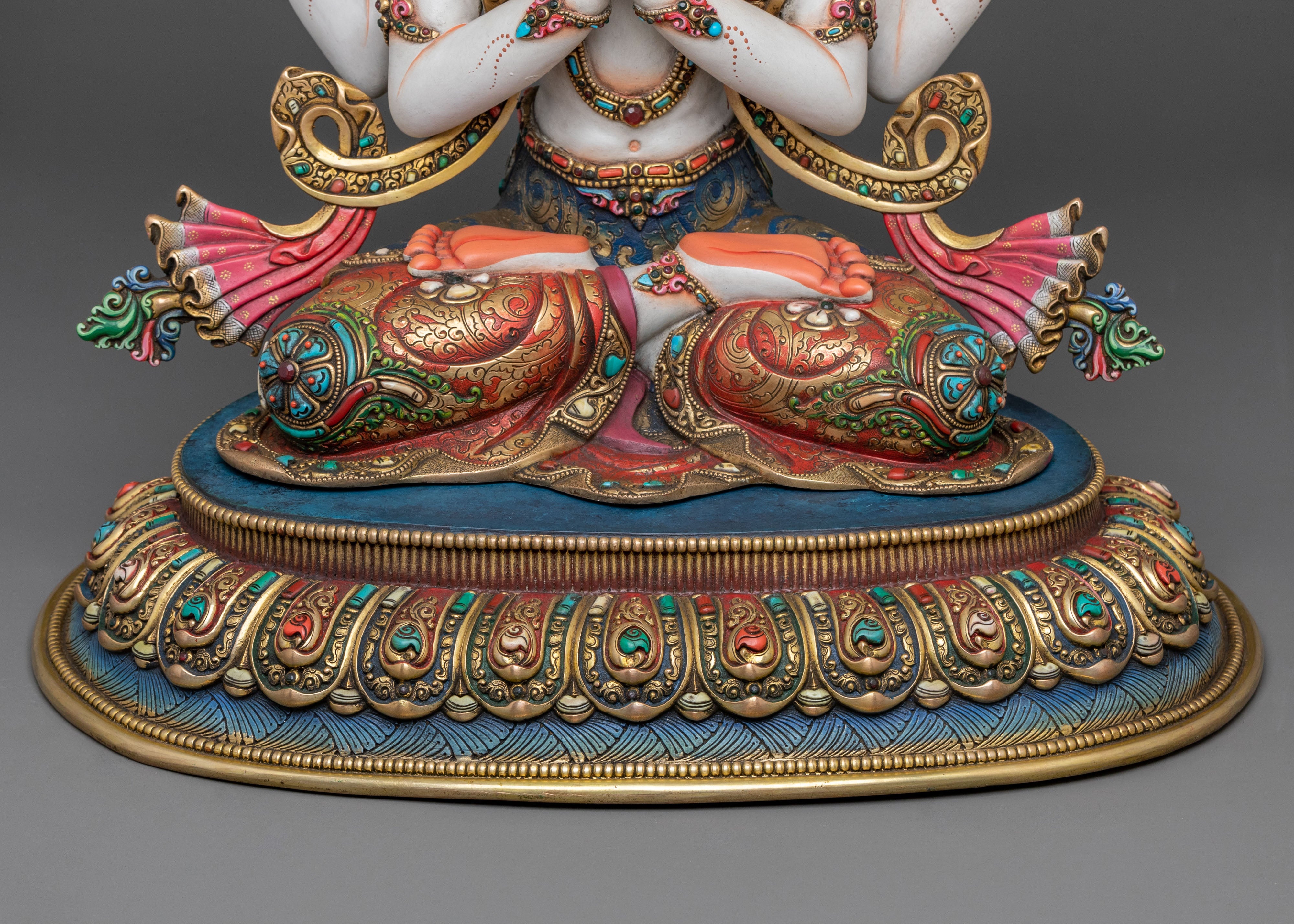 Four-Armed Divine Chenrezig | Buddhist Sculpture