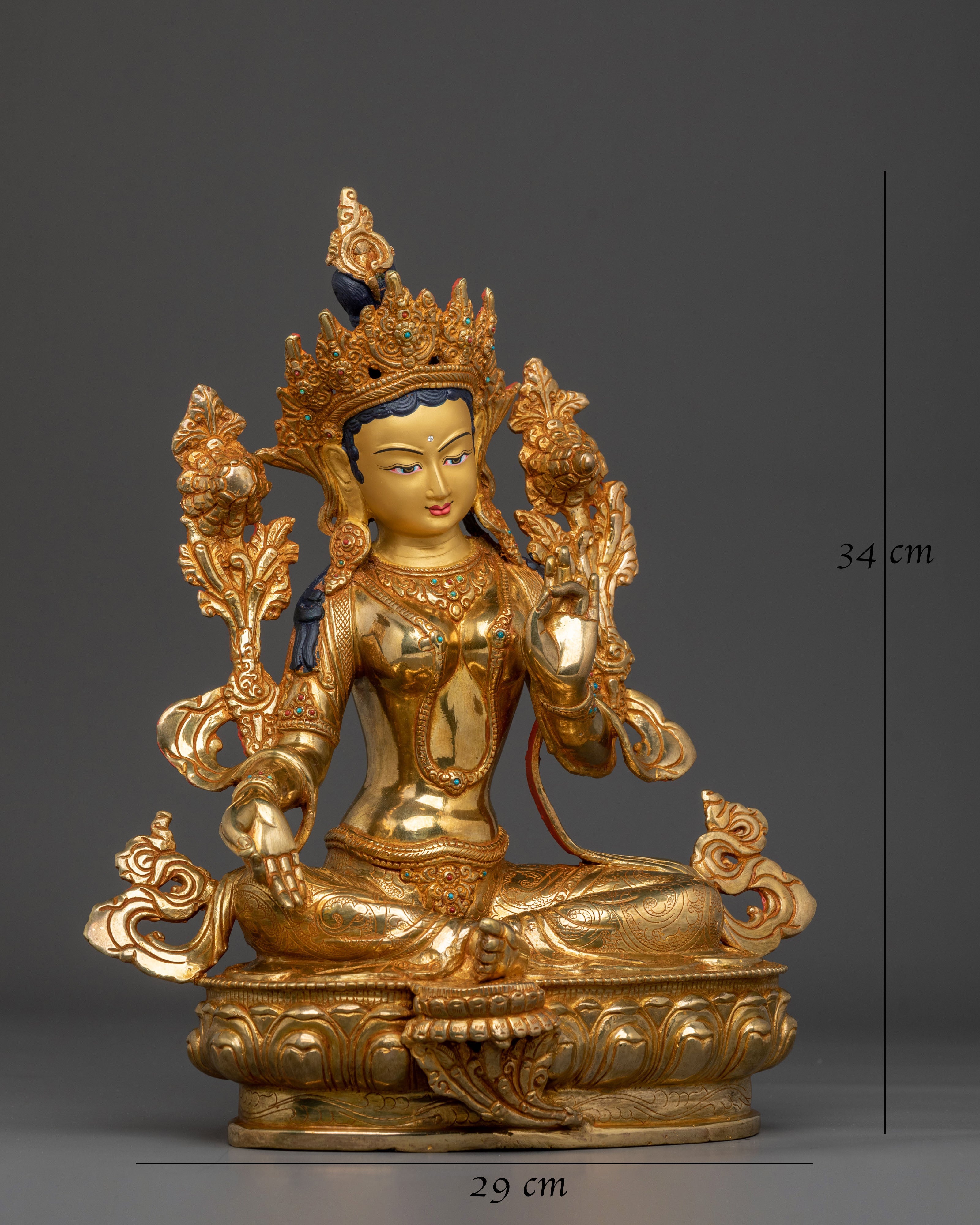 Green Tara Sculpture | Compassionate Goddess