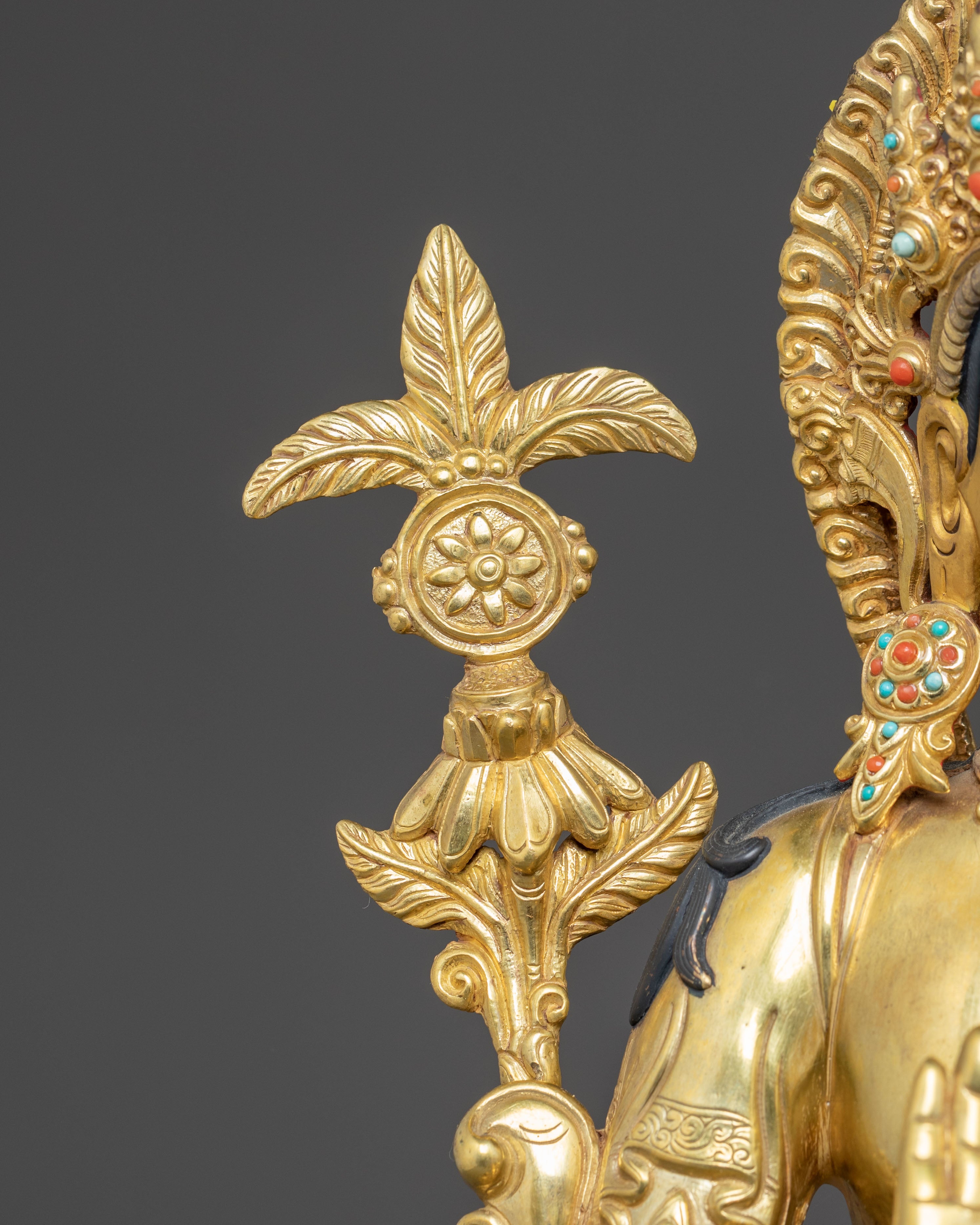 Maitreya Buddha Golden Handmade Statue | Future Buddha Statue