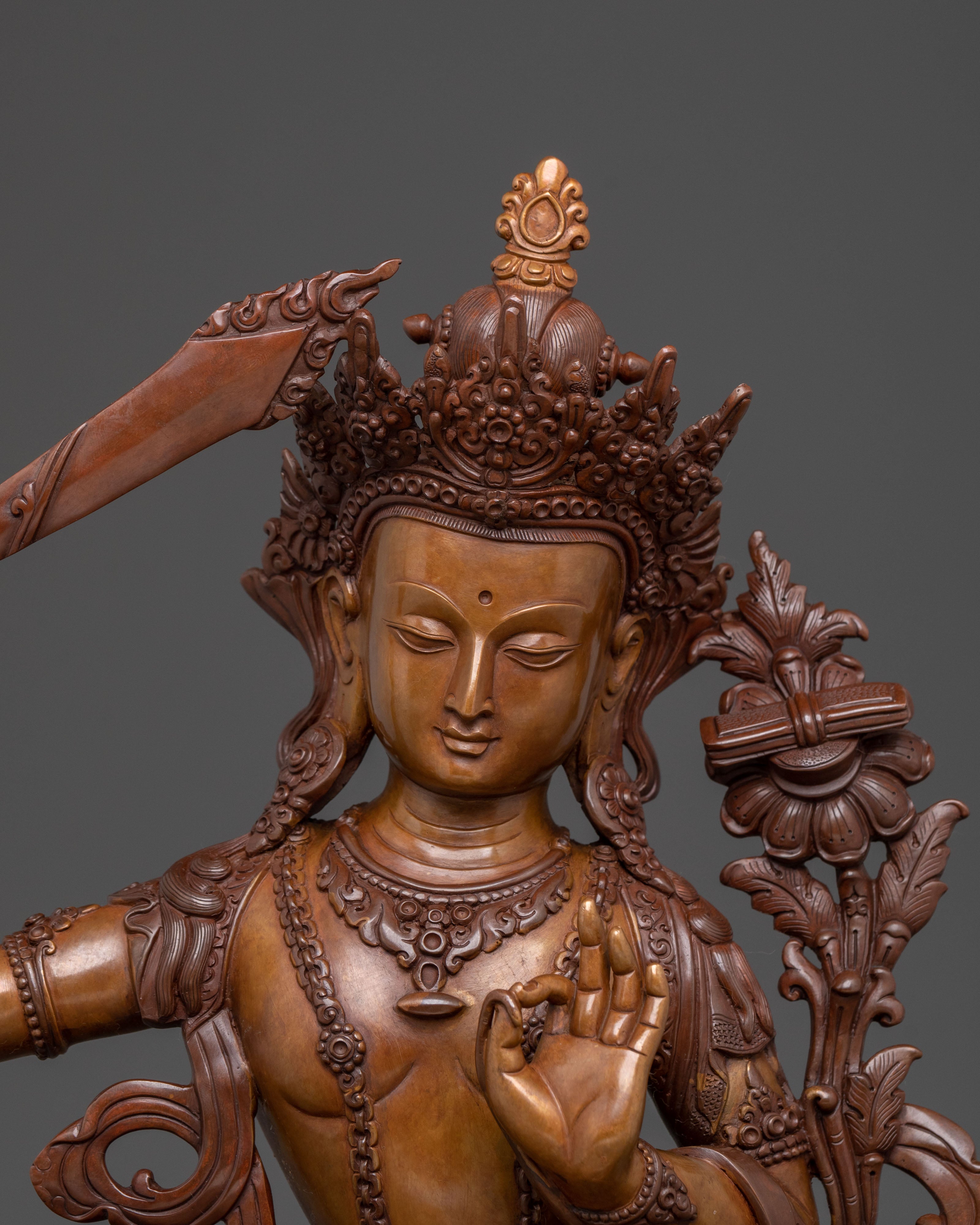Himalayan Manjushri Traditional Statue | Symbol of Wisdom & Compassion