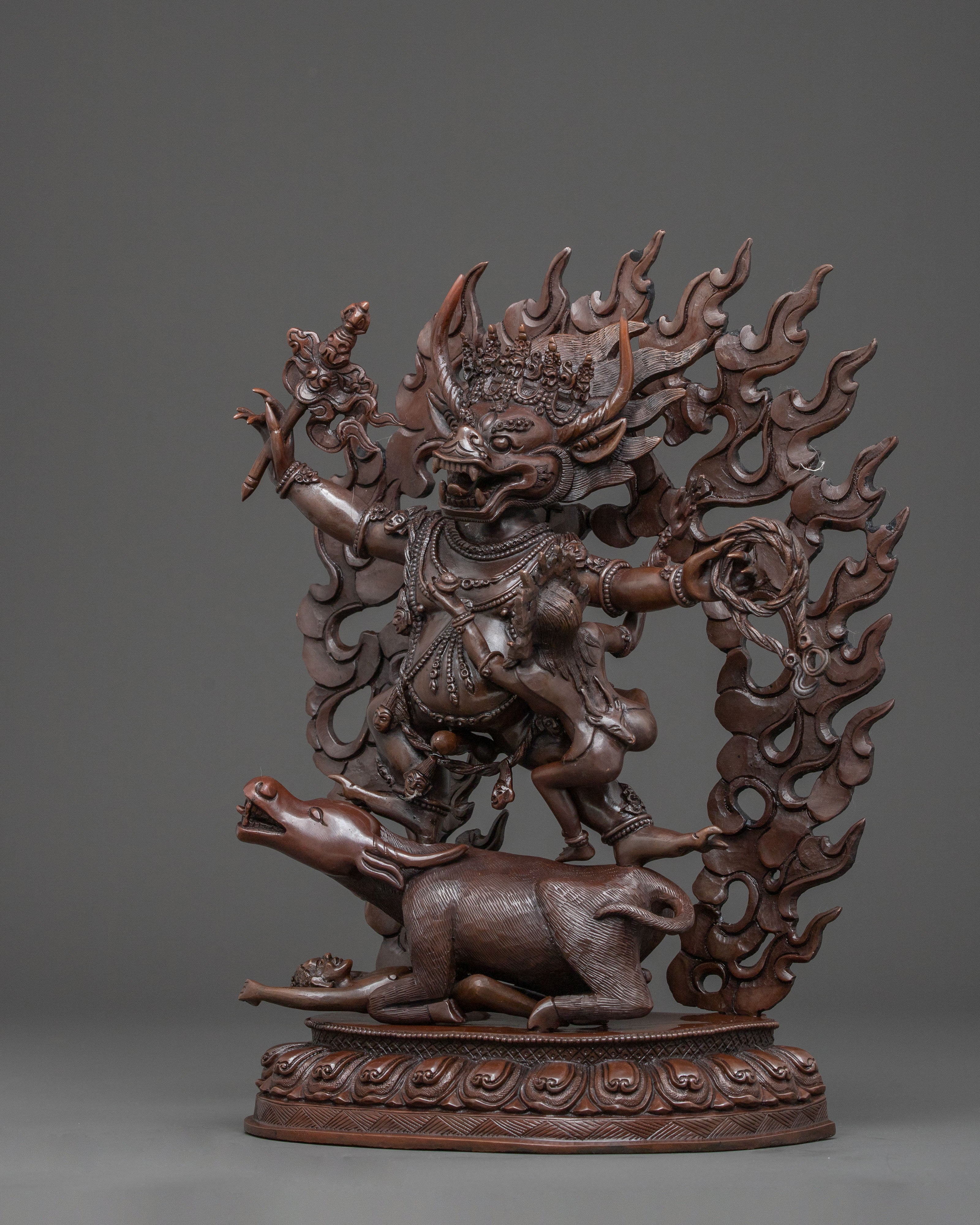 Protector Deity Yama Dharmaraja Statue | Home Decor