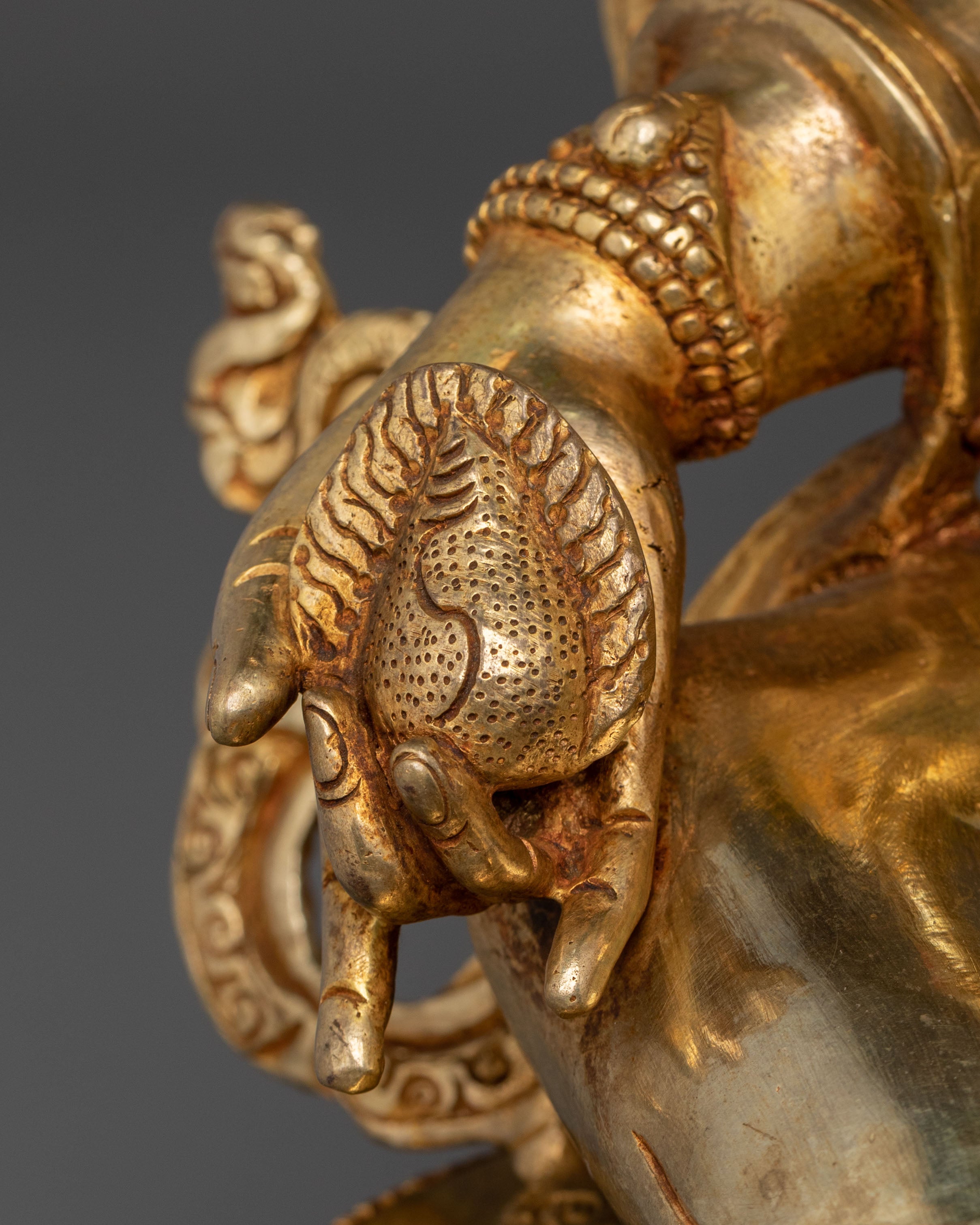 Dzambhala Statue of Sacred Wealth | Buddhist Wealth Deity Sculpture