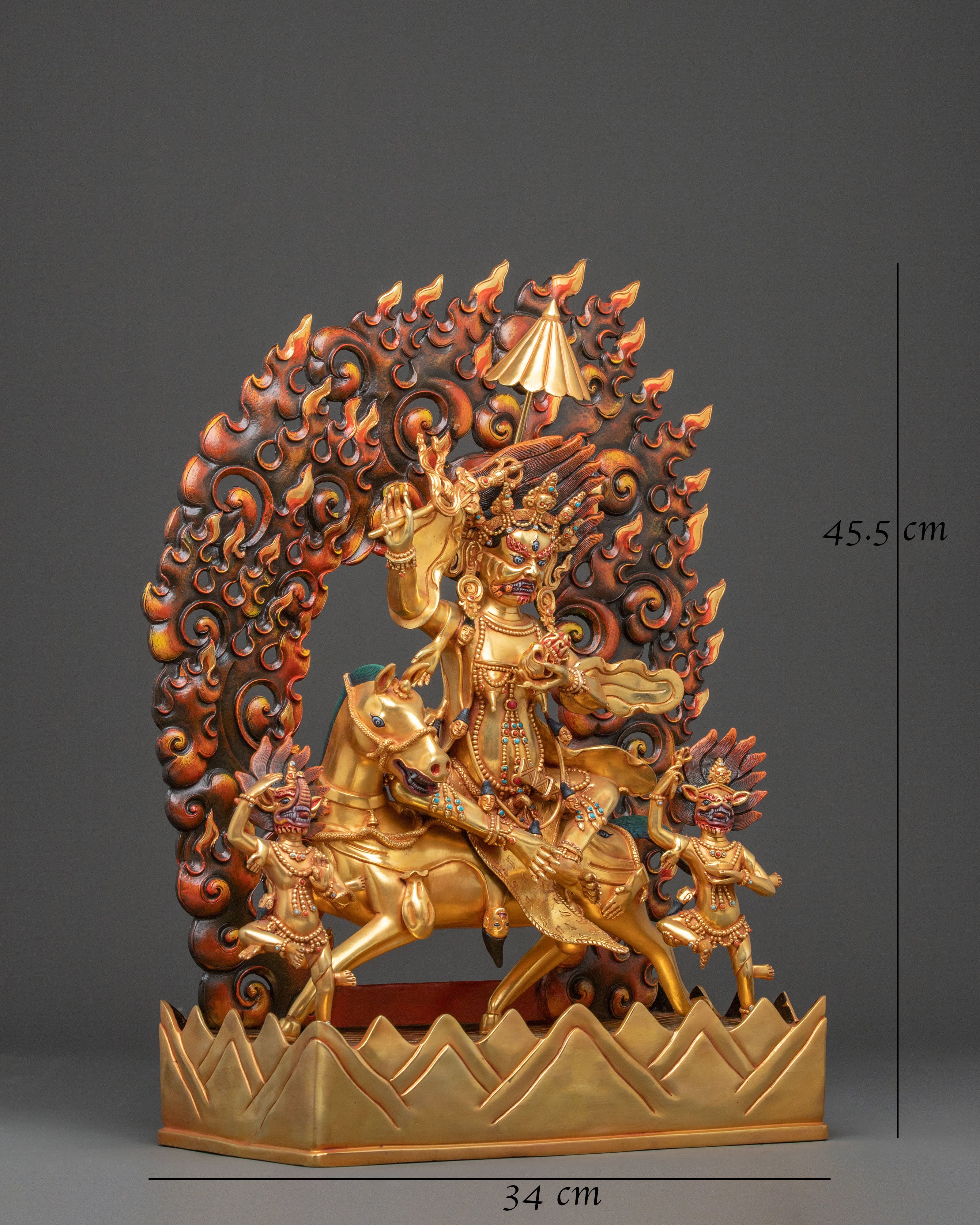Palden Lhamo Golden Statue | Fierce Protector