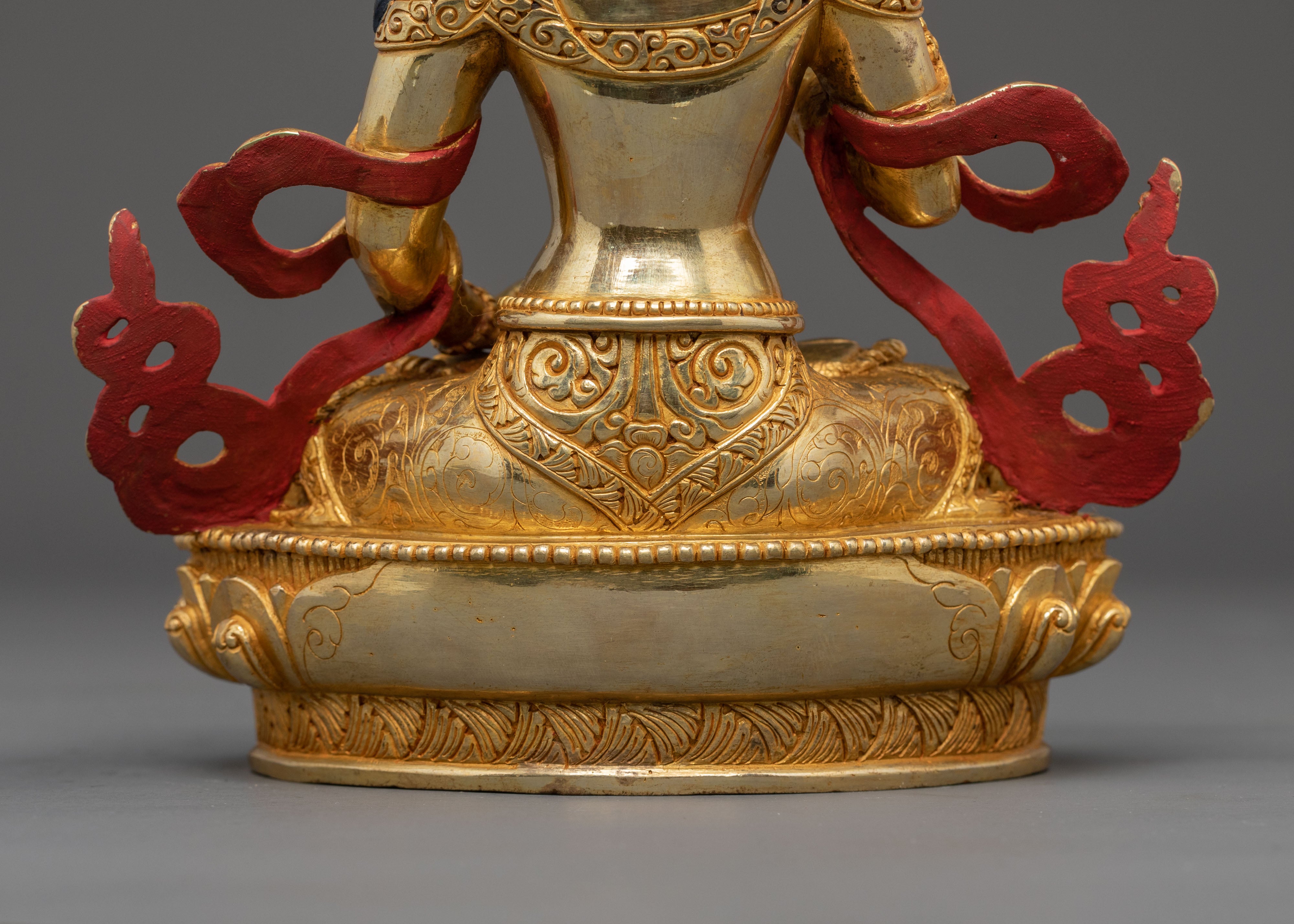 Sacred Vajrasattva 24K Gold Gilded Meditation Statue