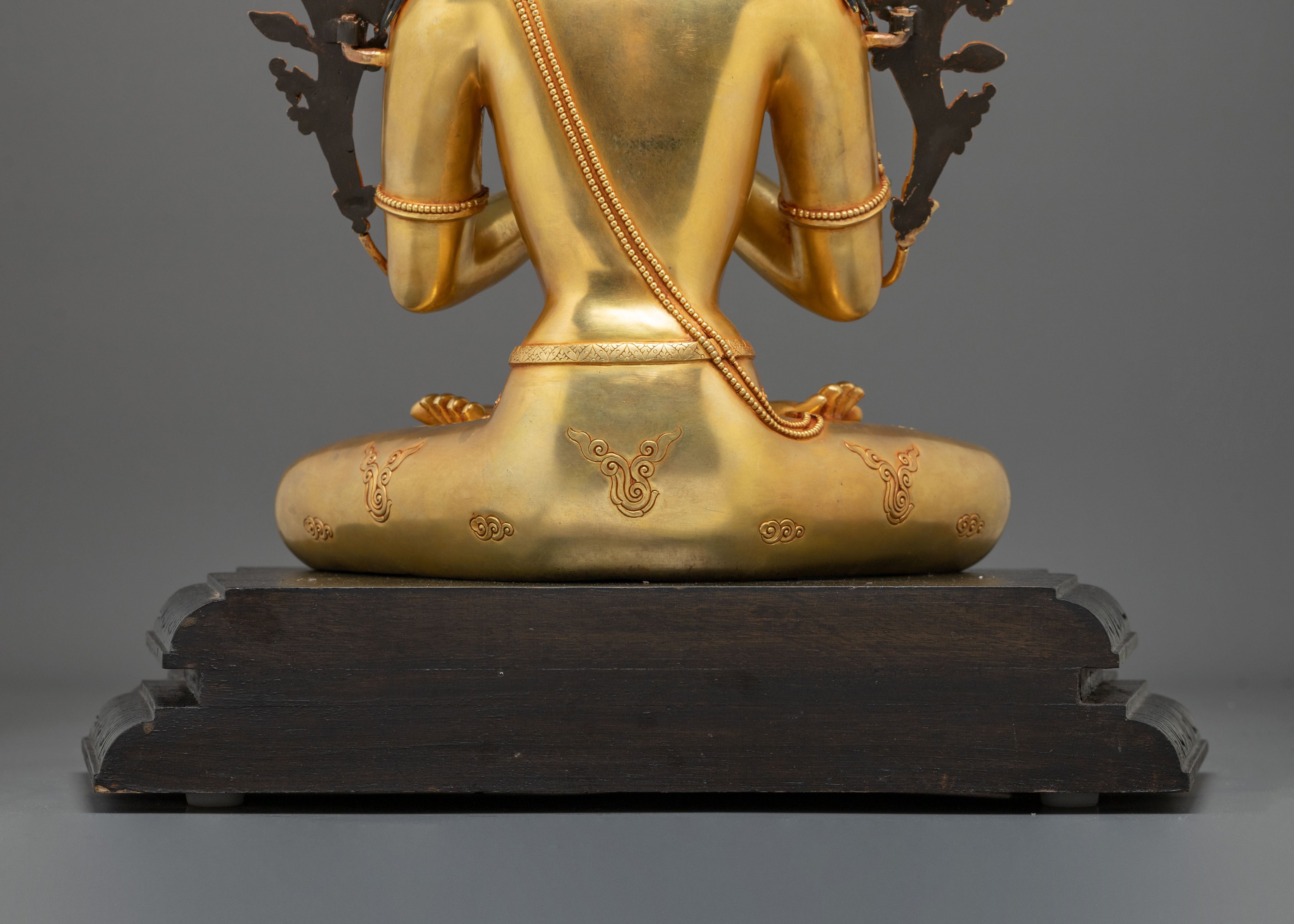 Tikshna Manjushri 24K Gold Gilded Statue | Made in Nepal
