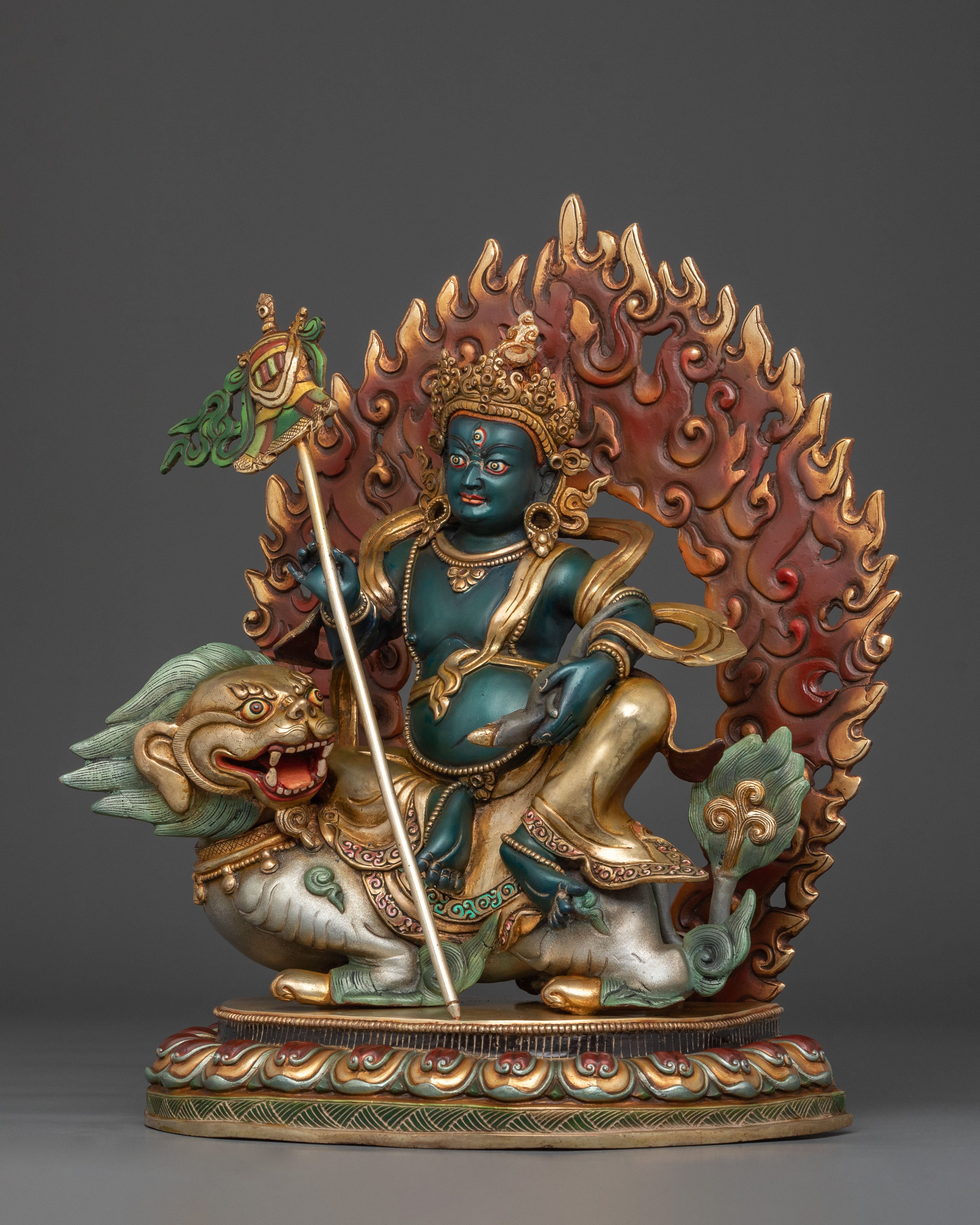 Sacred Namtoshe Wealth Deity Statue, Handcrafted in Nepal