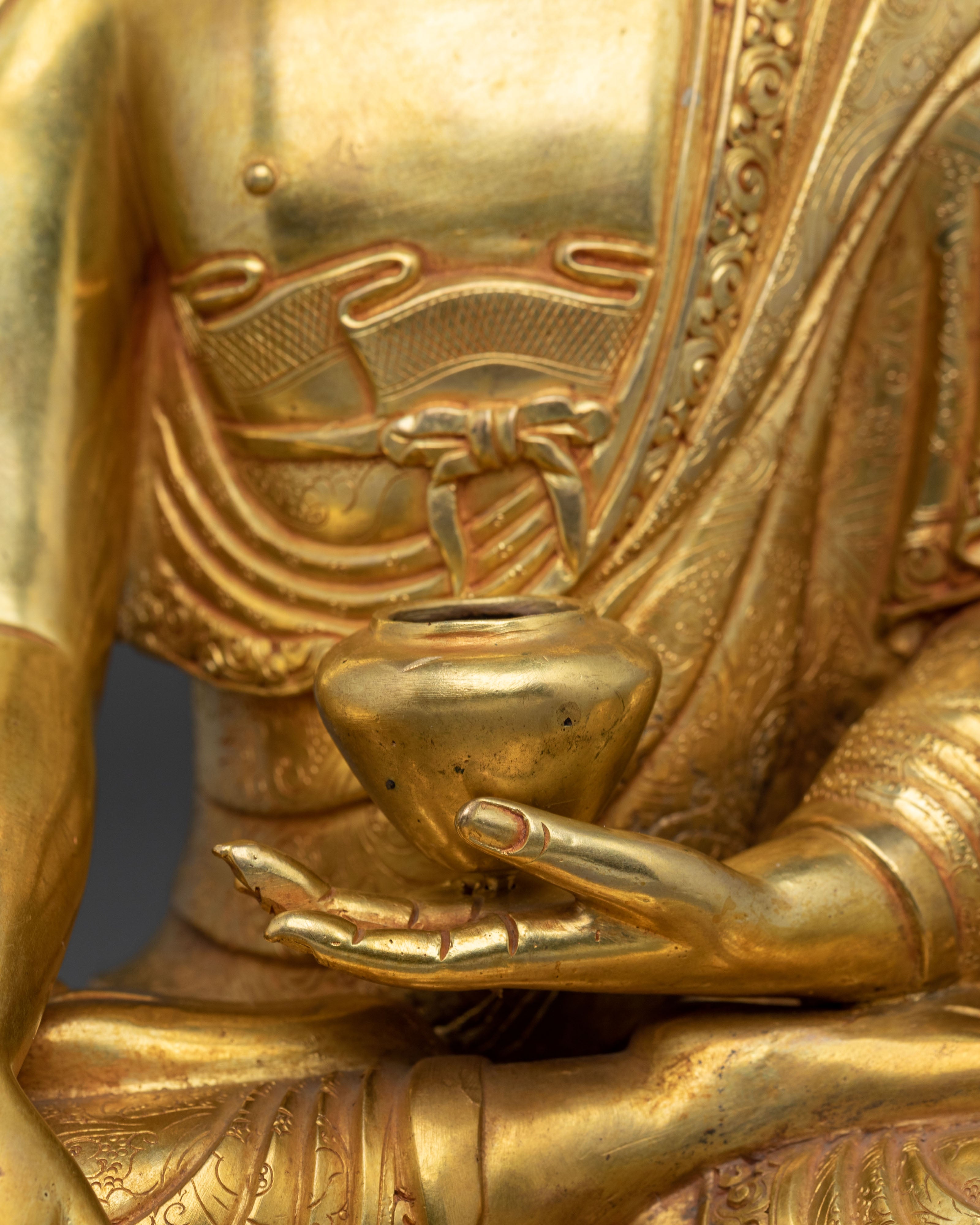 Shakyamuni Buddha Statue | 24K Gold Gilded Serenity