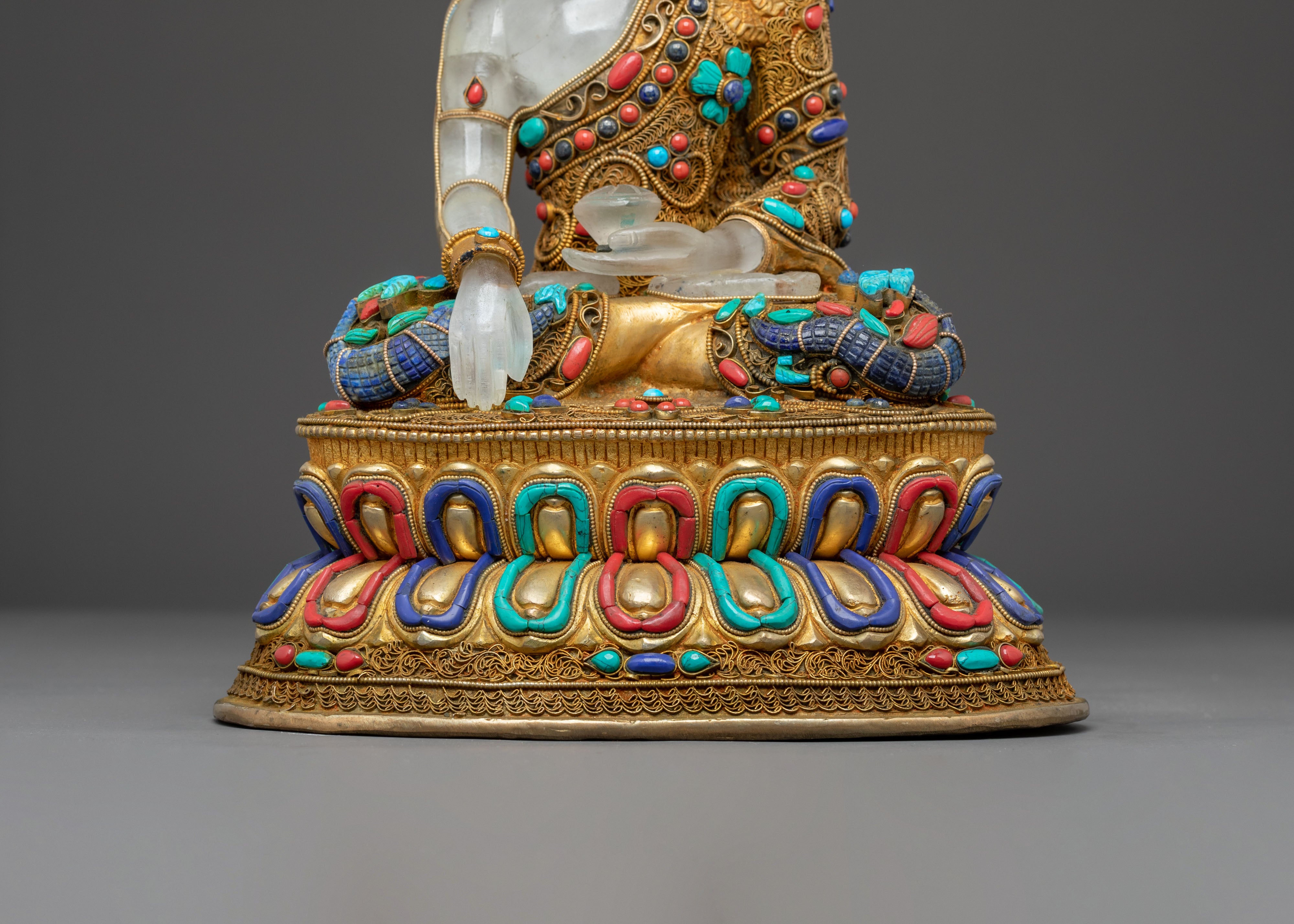 Shakyamuni Buddha: Handcrafted Crystal Sculpture