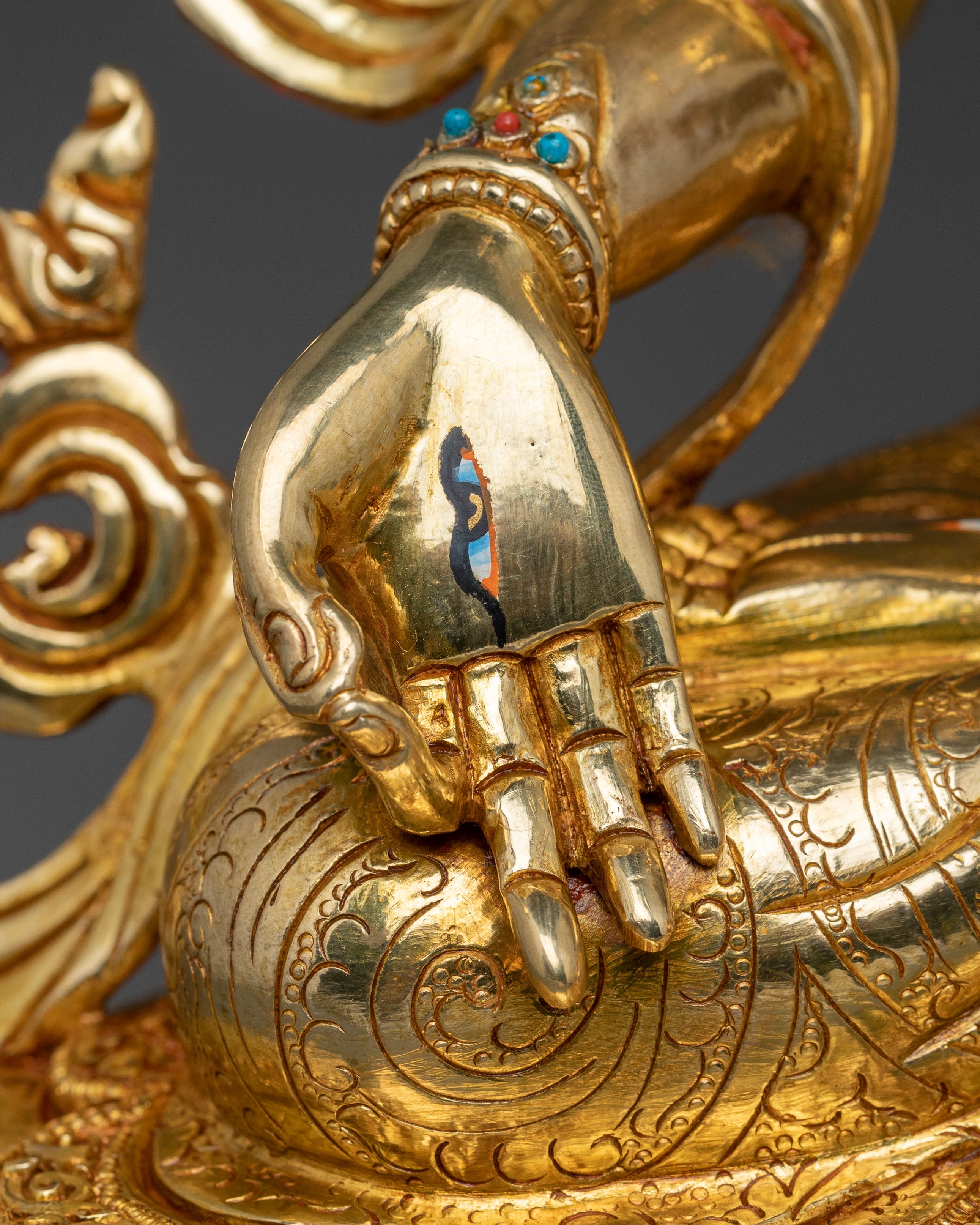 White Tara Sacred Statue: Handcrafted Himalayan Golden Statue