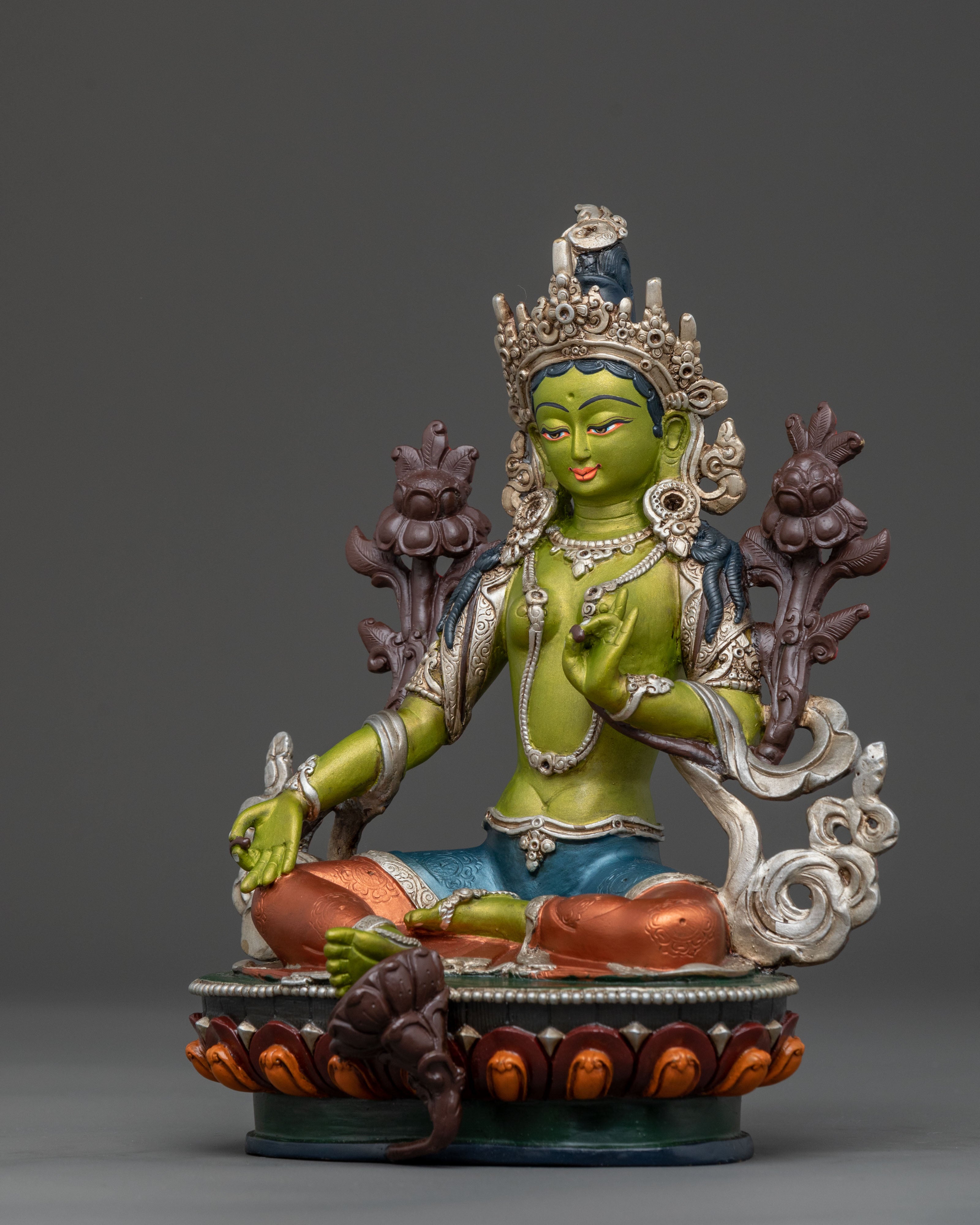 Handcrafted Green Tara Statue | Spiritual Icon