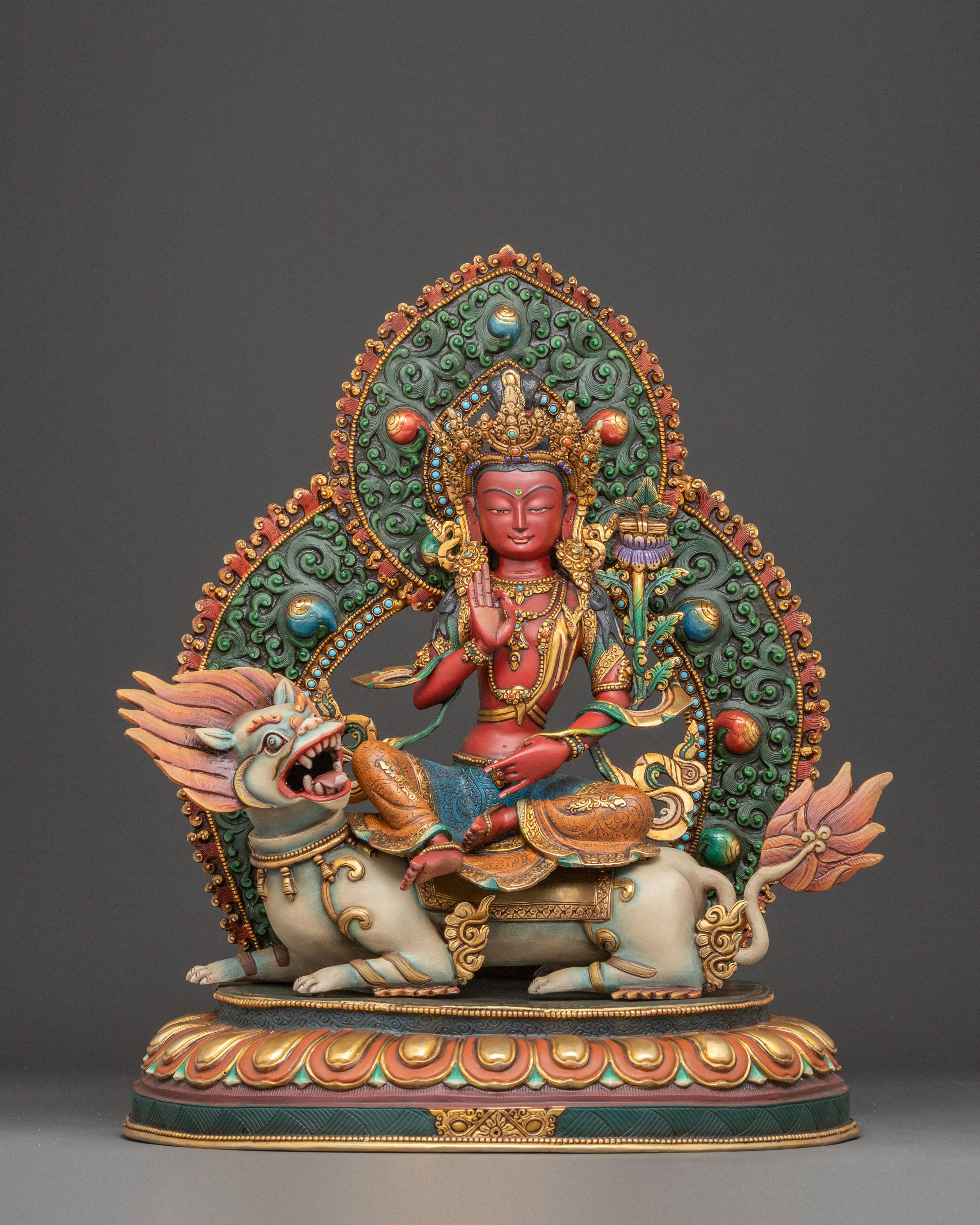 Simhanada Lokeshvara and Lokeshwor Statue Set