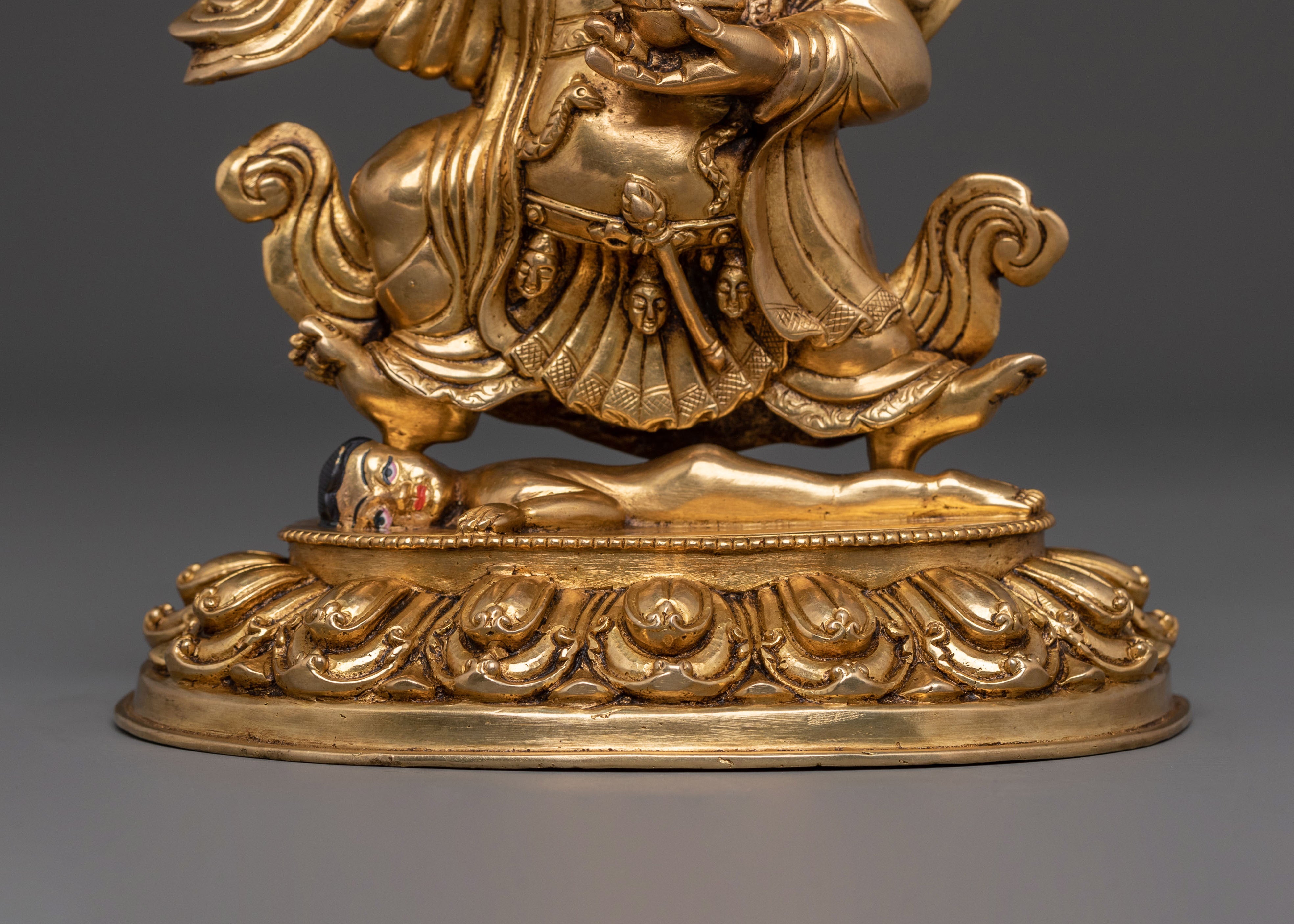 Mahakala Bernakchen Statue | 24K Gold Gilded Icon