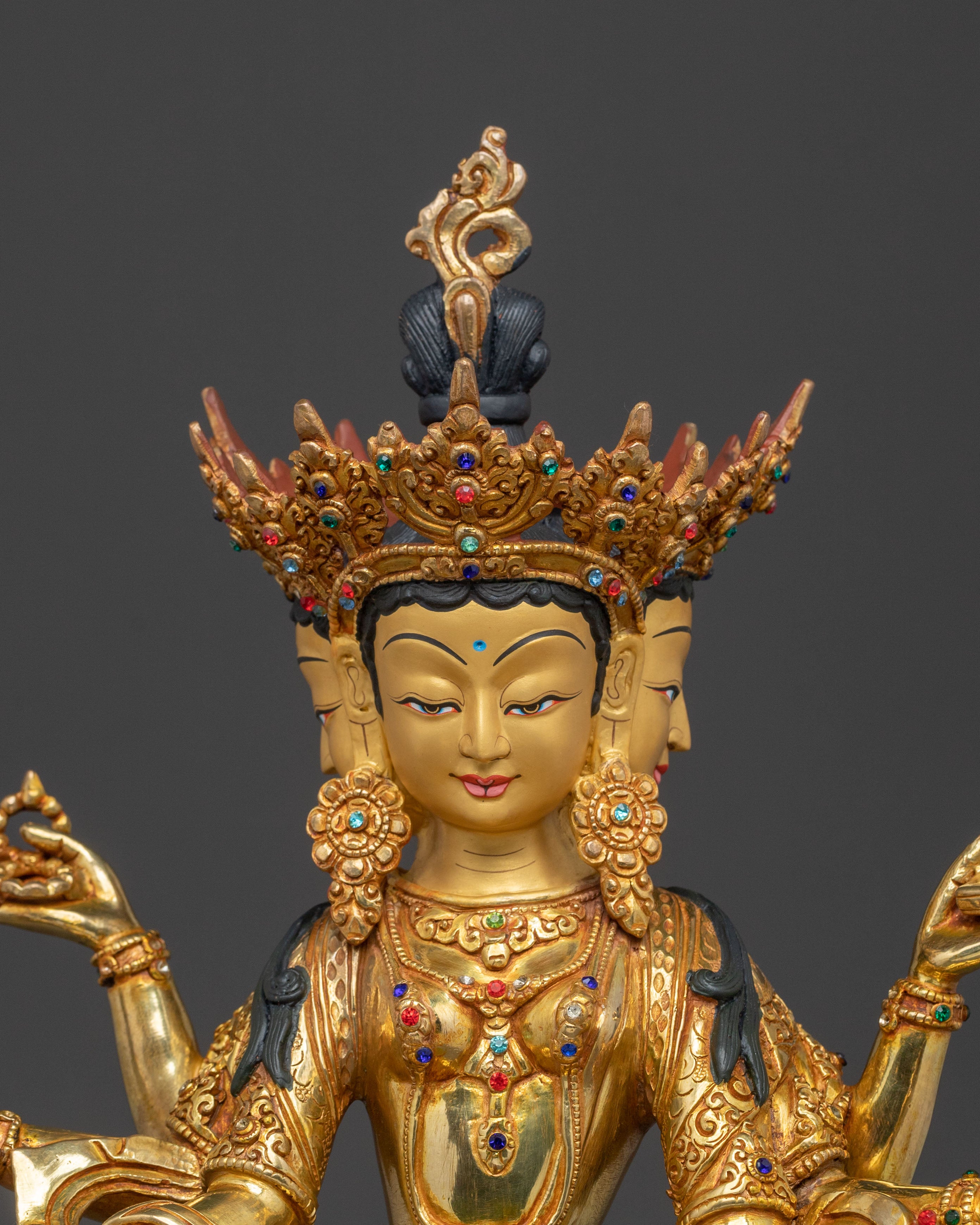Tibetan Vasudhara Statue | Handcrafted Figure