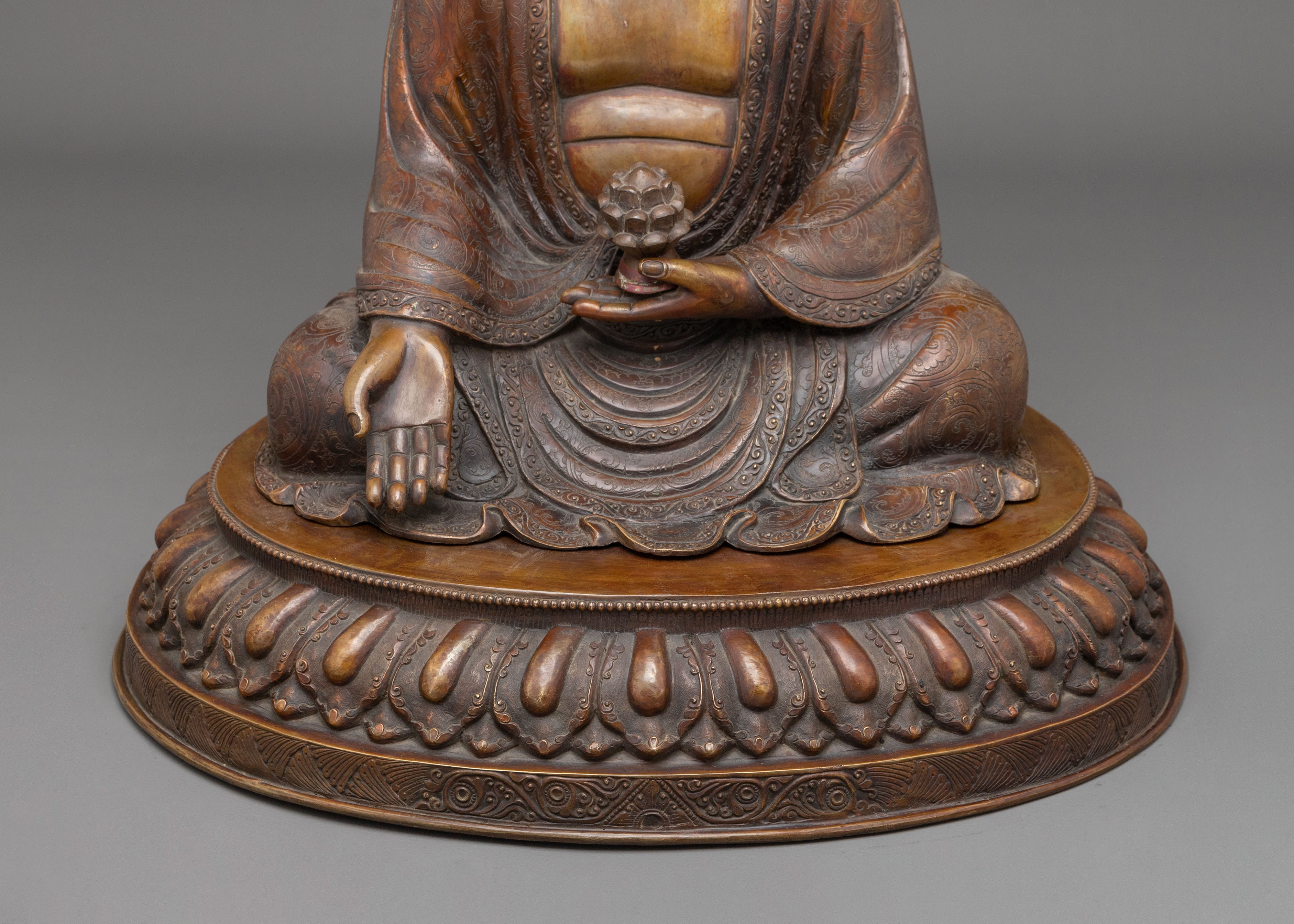 Siddhartha Gautama Handmade Statue | Oxidized Copper Sculpture