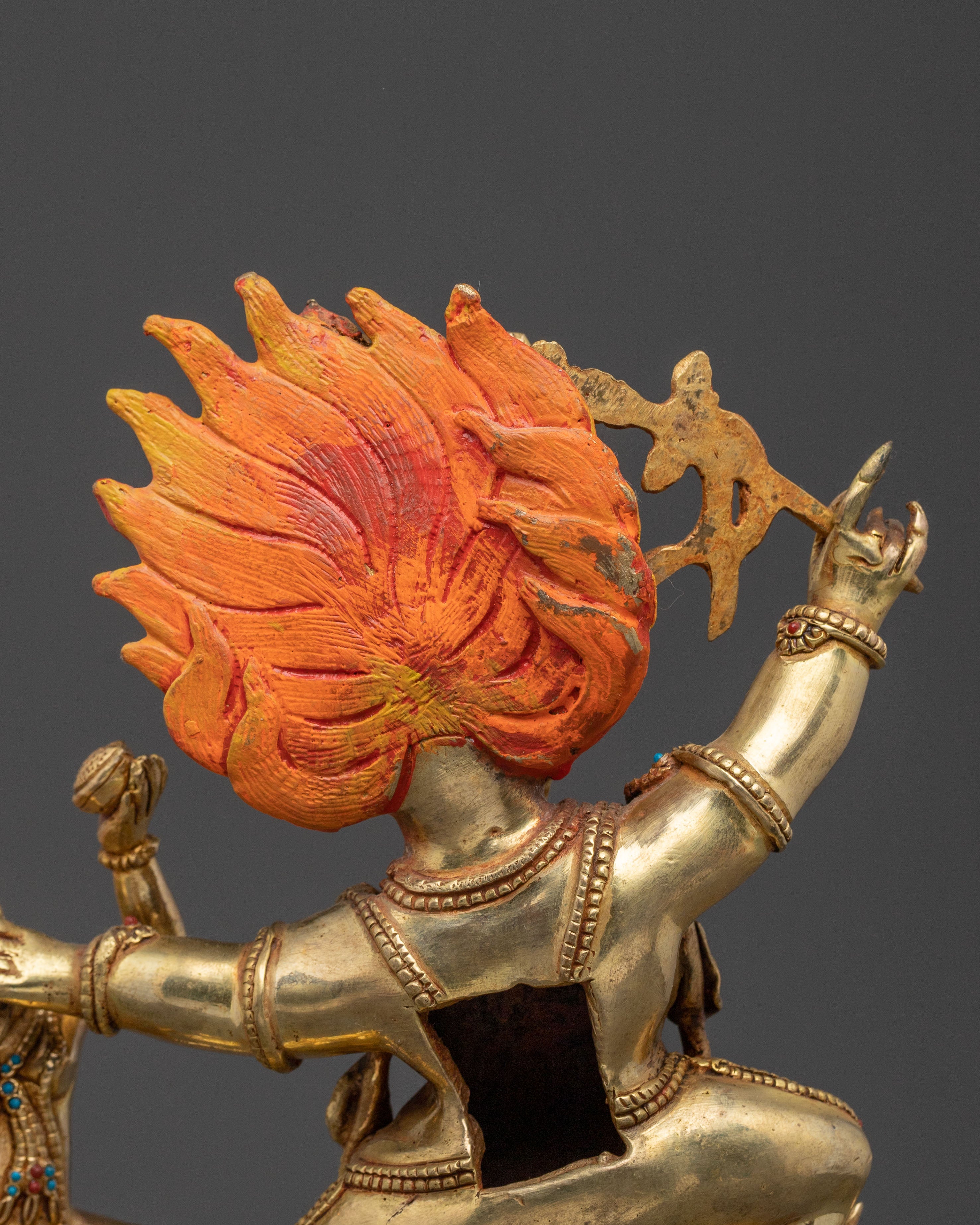 Majestic 24K Gold Gilded Statue of Yamantaka