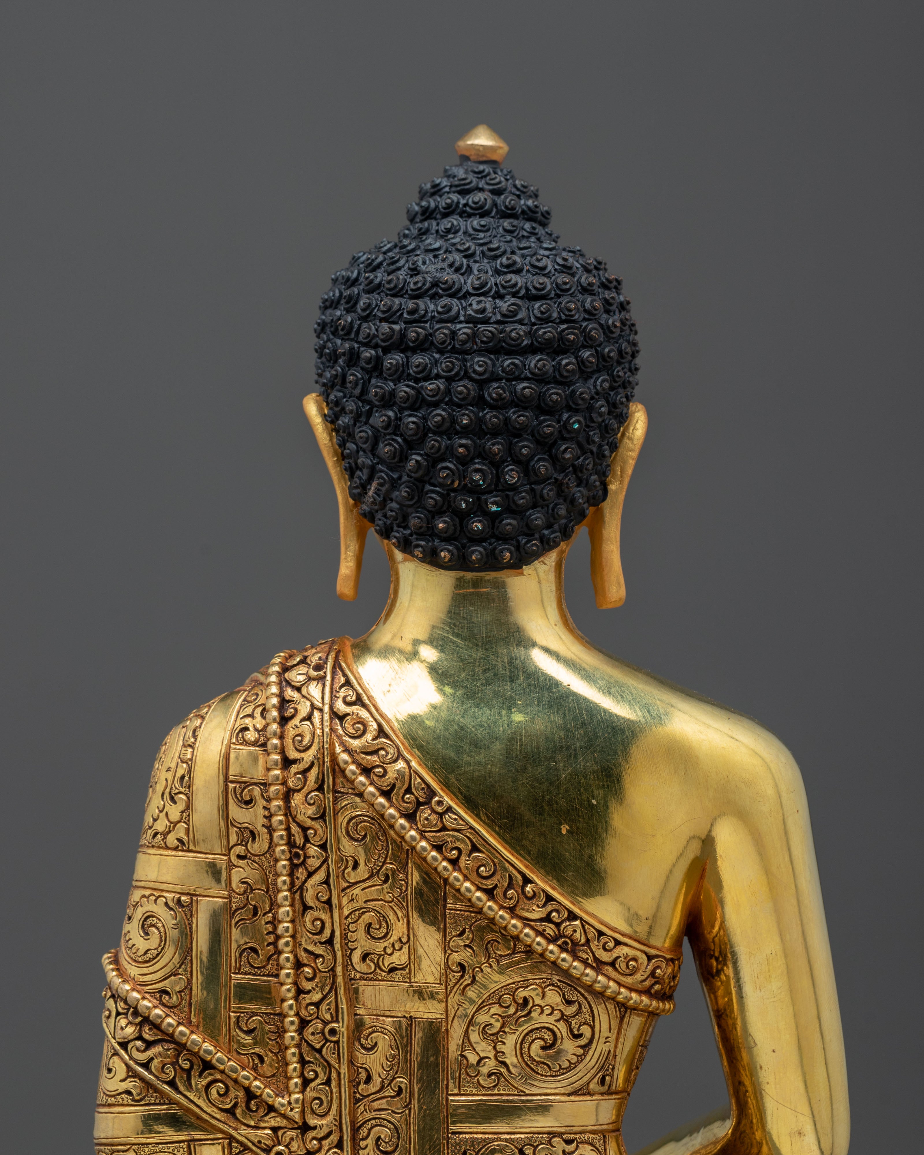Three Buddha Golden Statue Set | Buddhist Sculpture Collection