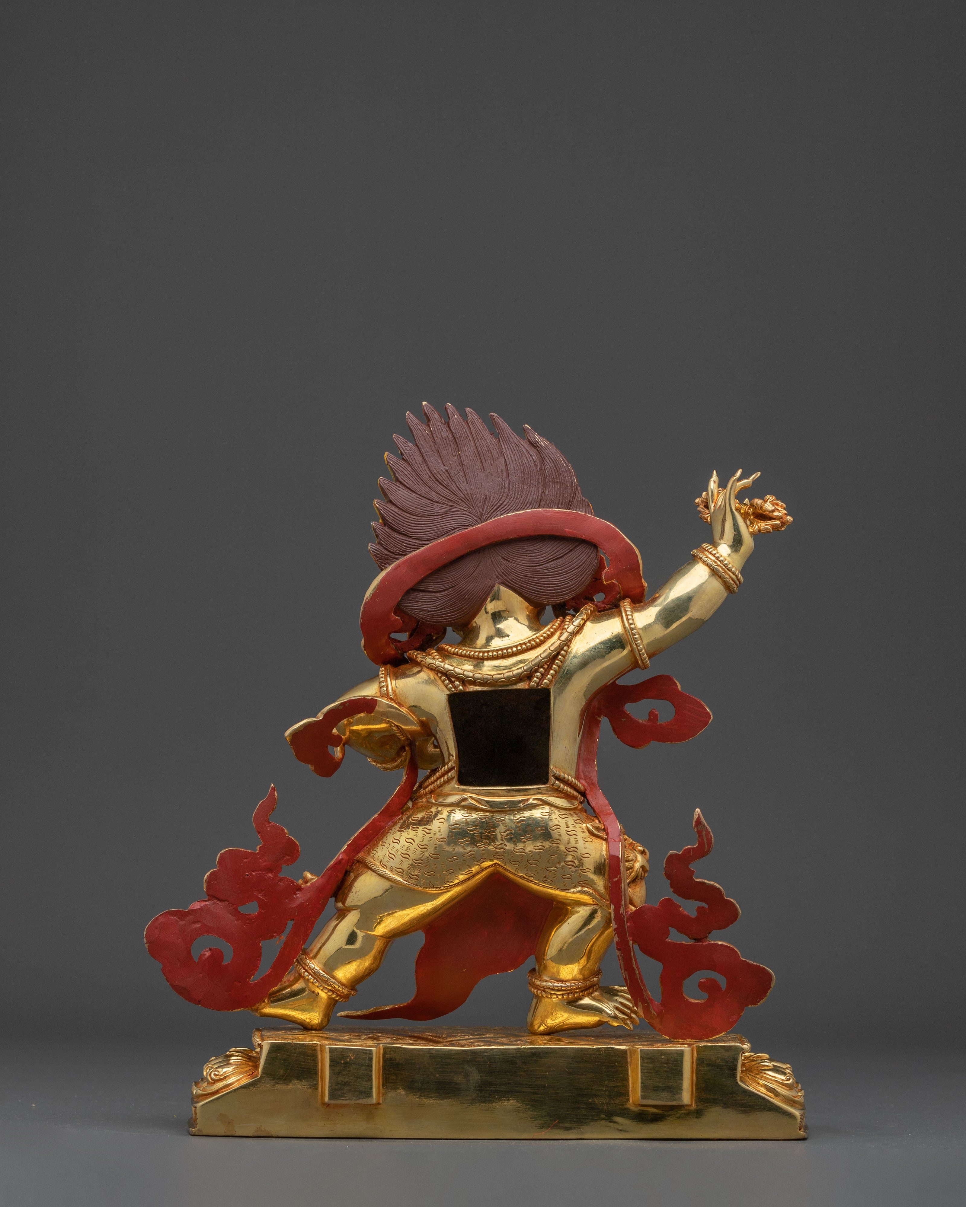 Sacred Statue of Vajrapani Statue: 24K Gold Gilded