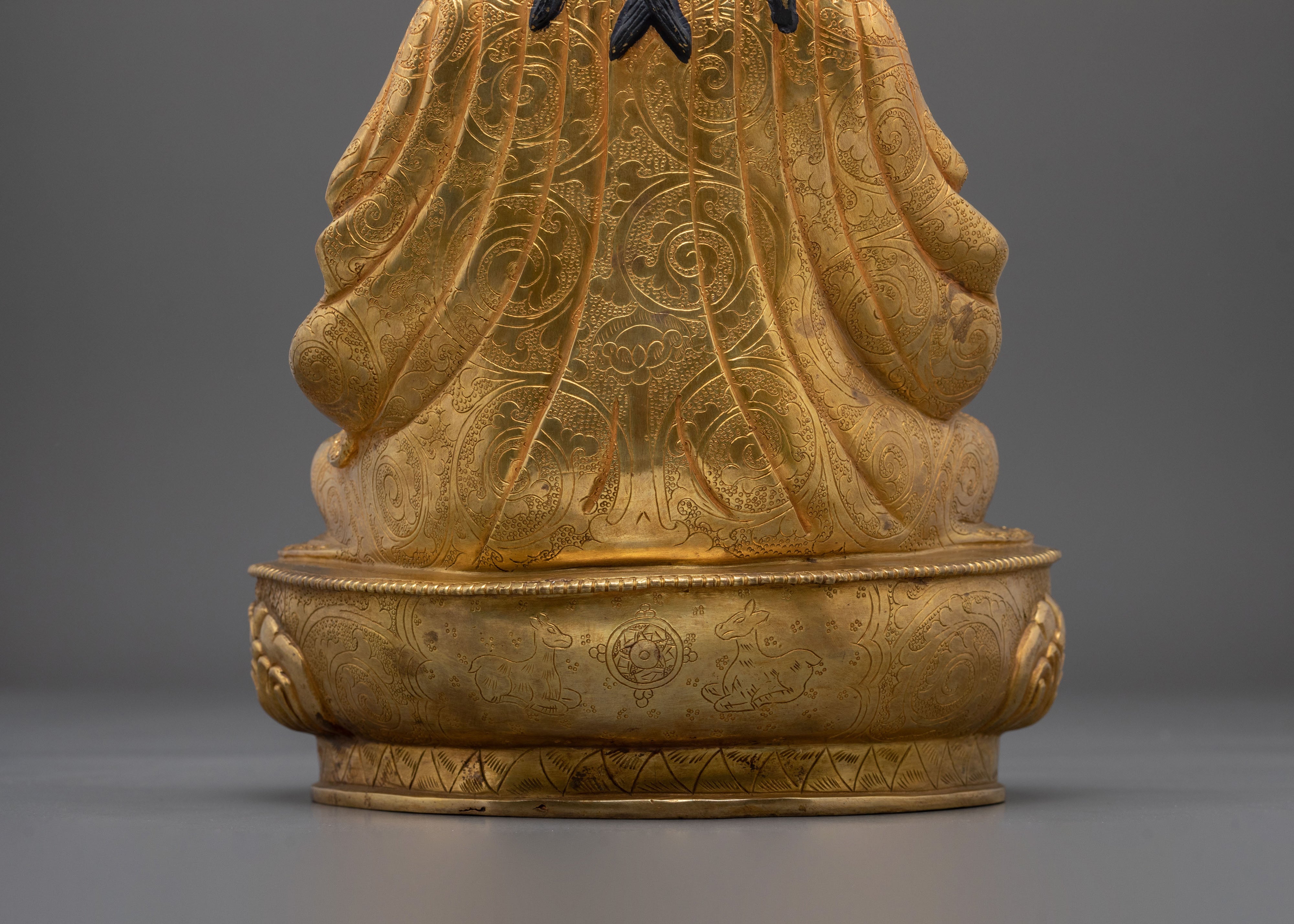 Guru Tsokye Dorje Dharma Teacher Statue | 24K Gold Gilded