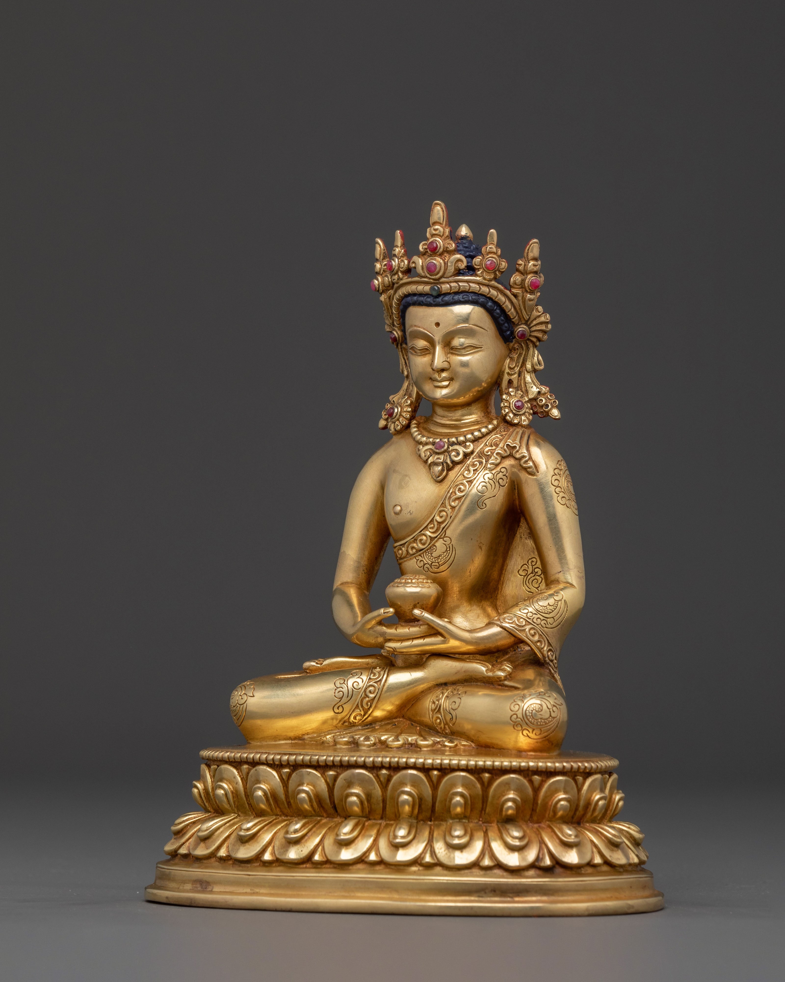 Amitabha Buddha Statue with Crown | Celestial Buddha