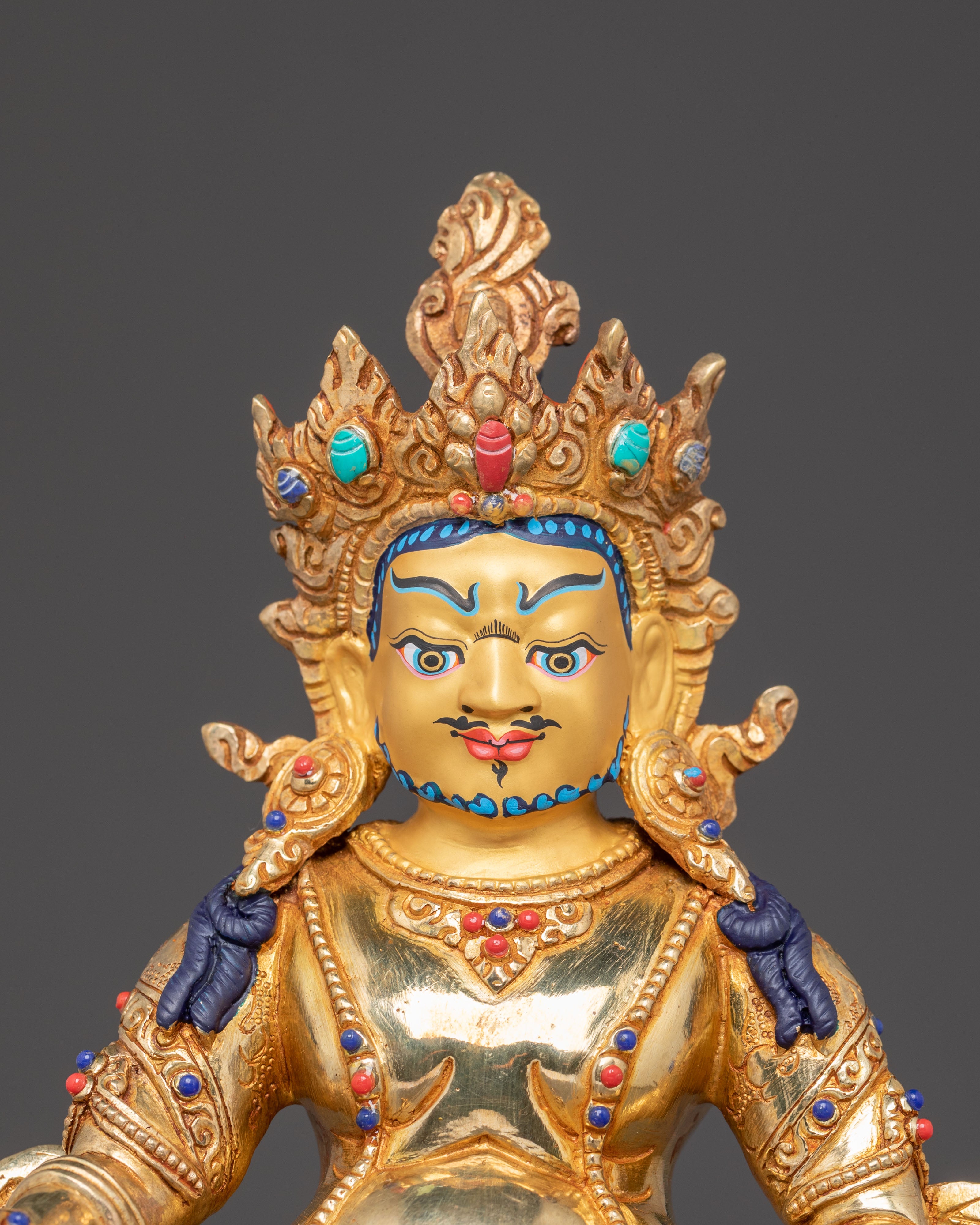 Golden Dzambhala Copper Statue | Guardian of Wealth