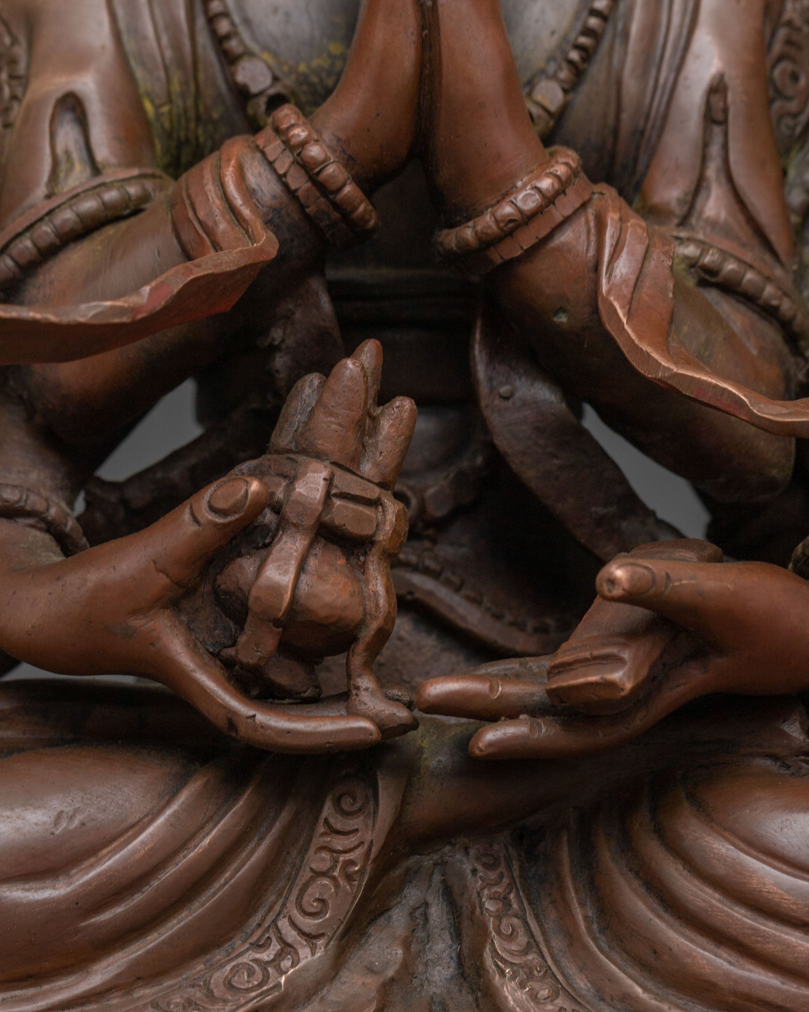 Sacred Chundi Sculpture | Oxidized Copper Figurine