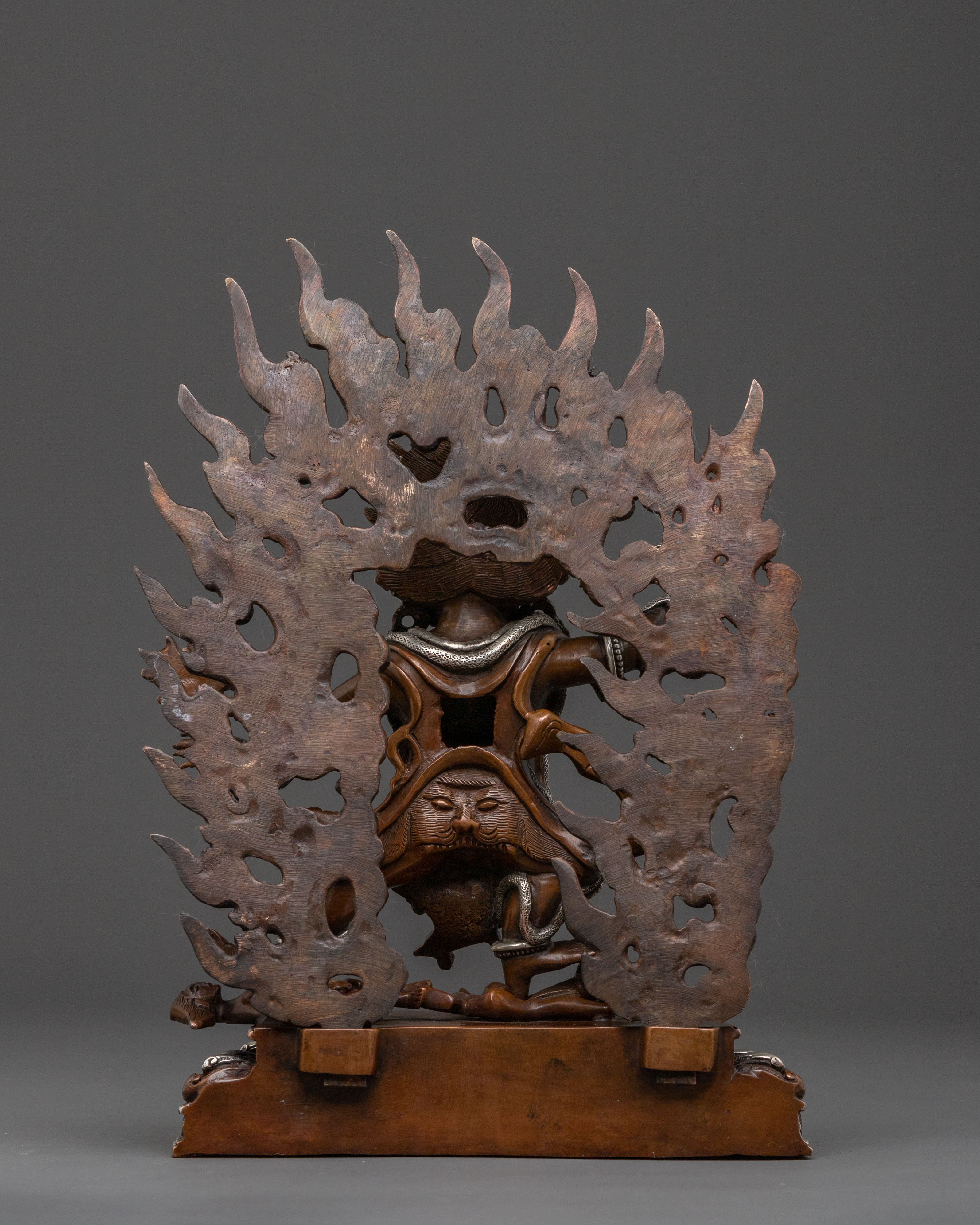 Guru Drakpo Protector Statue | Oxidized Copper Figure