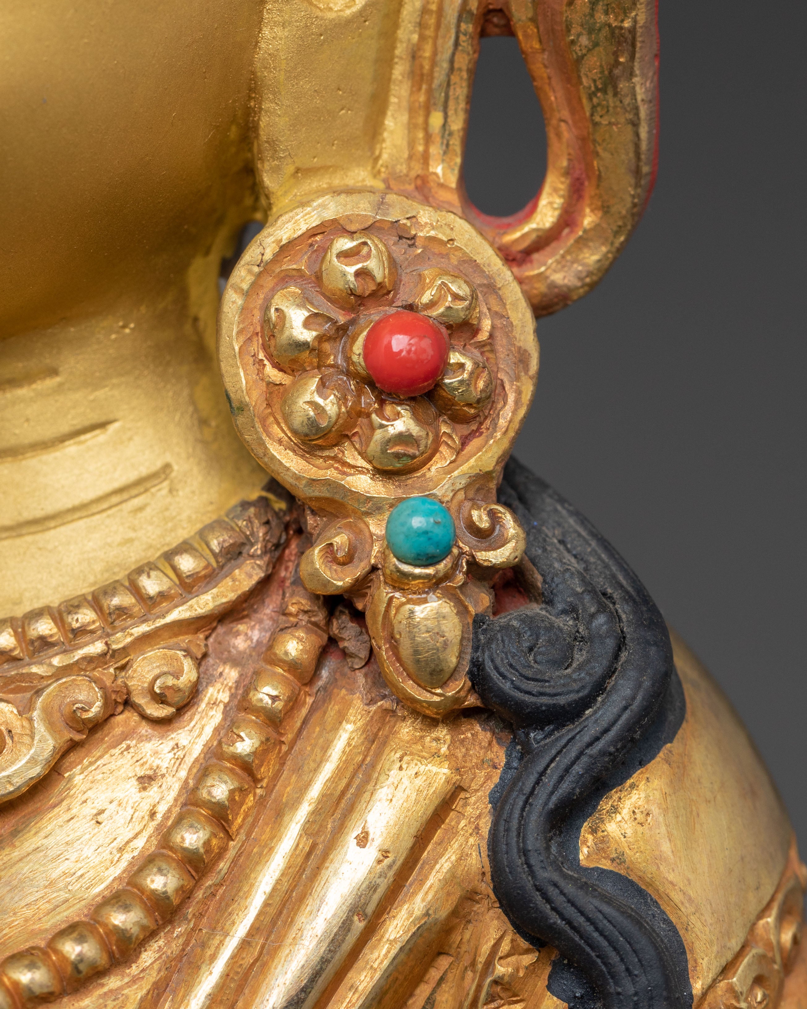 Handcrafted Ksitigarbha Golden Statue | Compassionate Bodhisattva