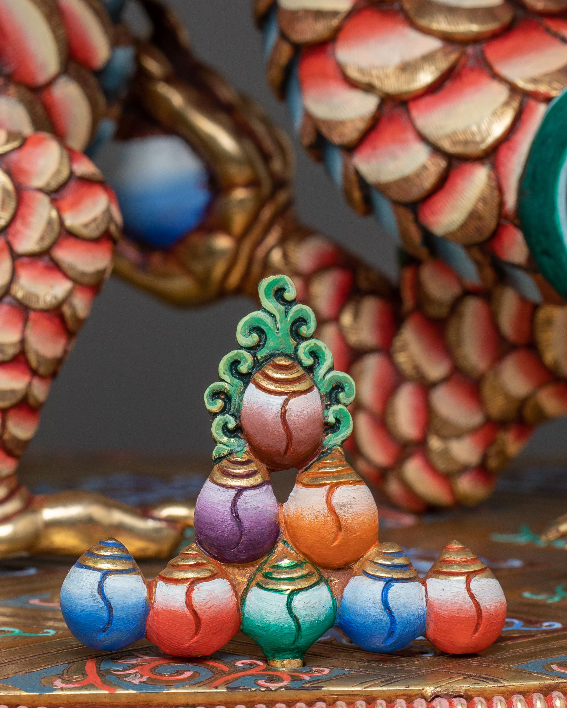 White Dzambhala Prosperity Statue | 24k Gold Glided