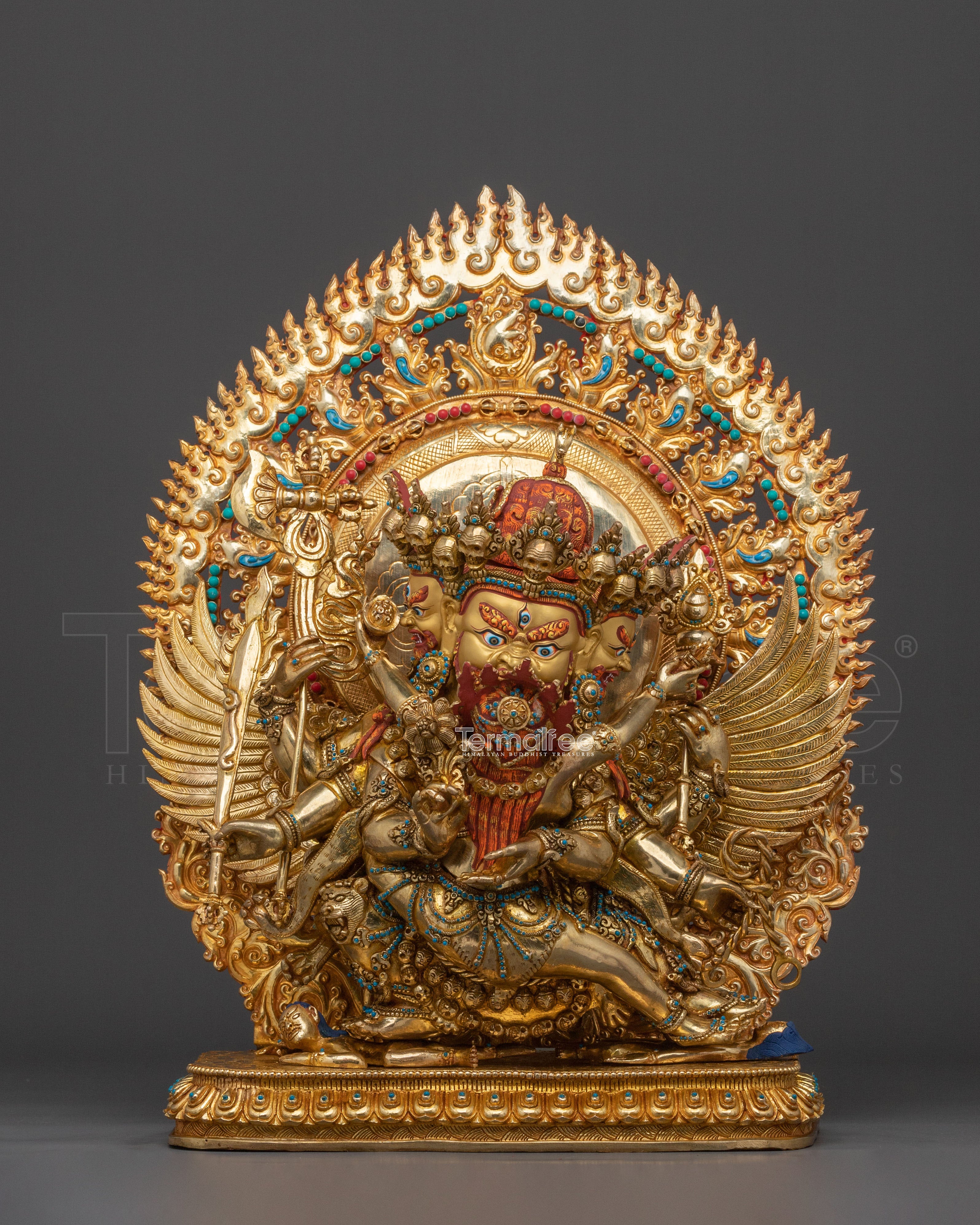 Hayagriva Wrathful Deity Statue | Handmade Tibetan Himalayan Altar