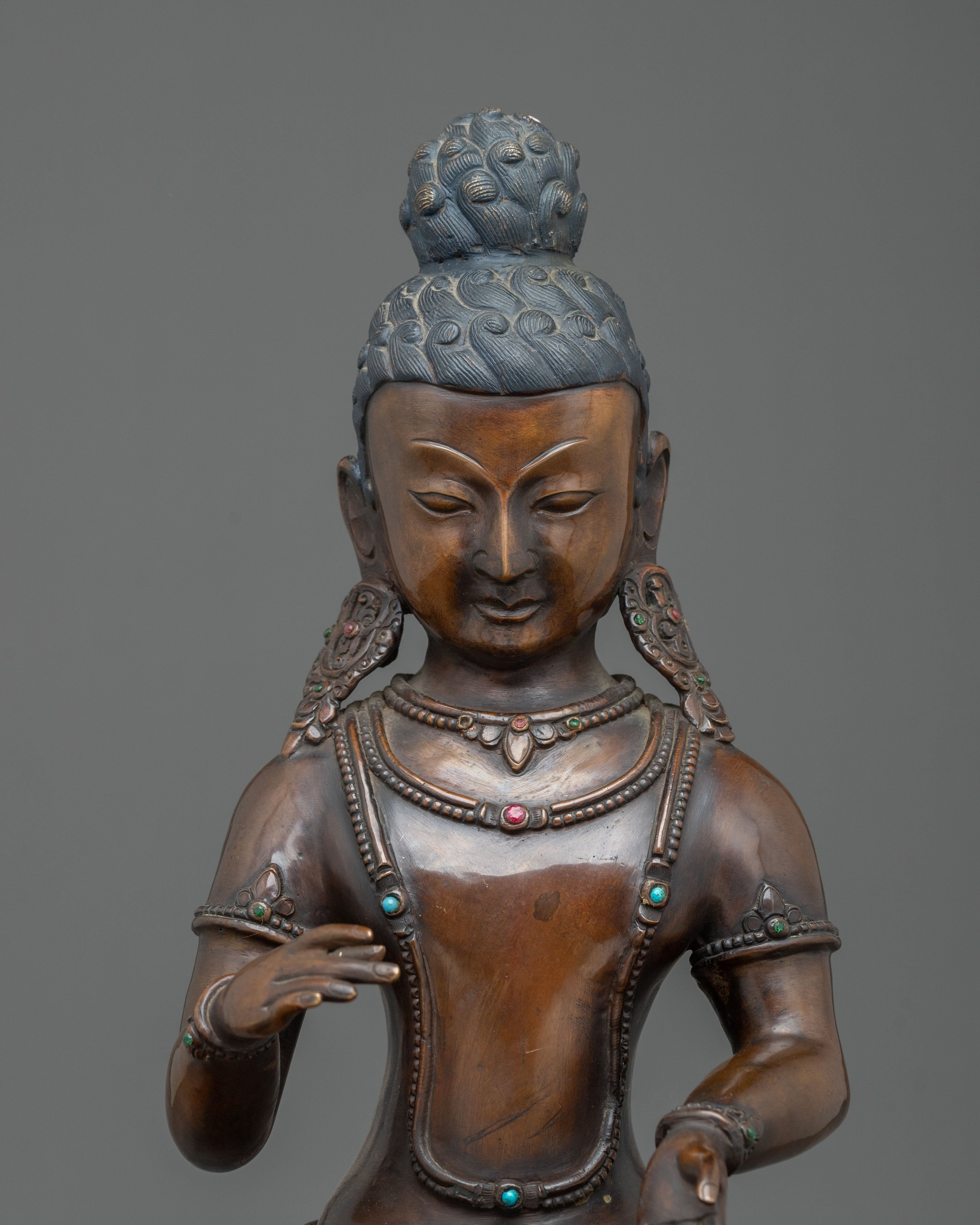 Buddhist Siddhartha Gautama Statue | Oxidized Copper Statue