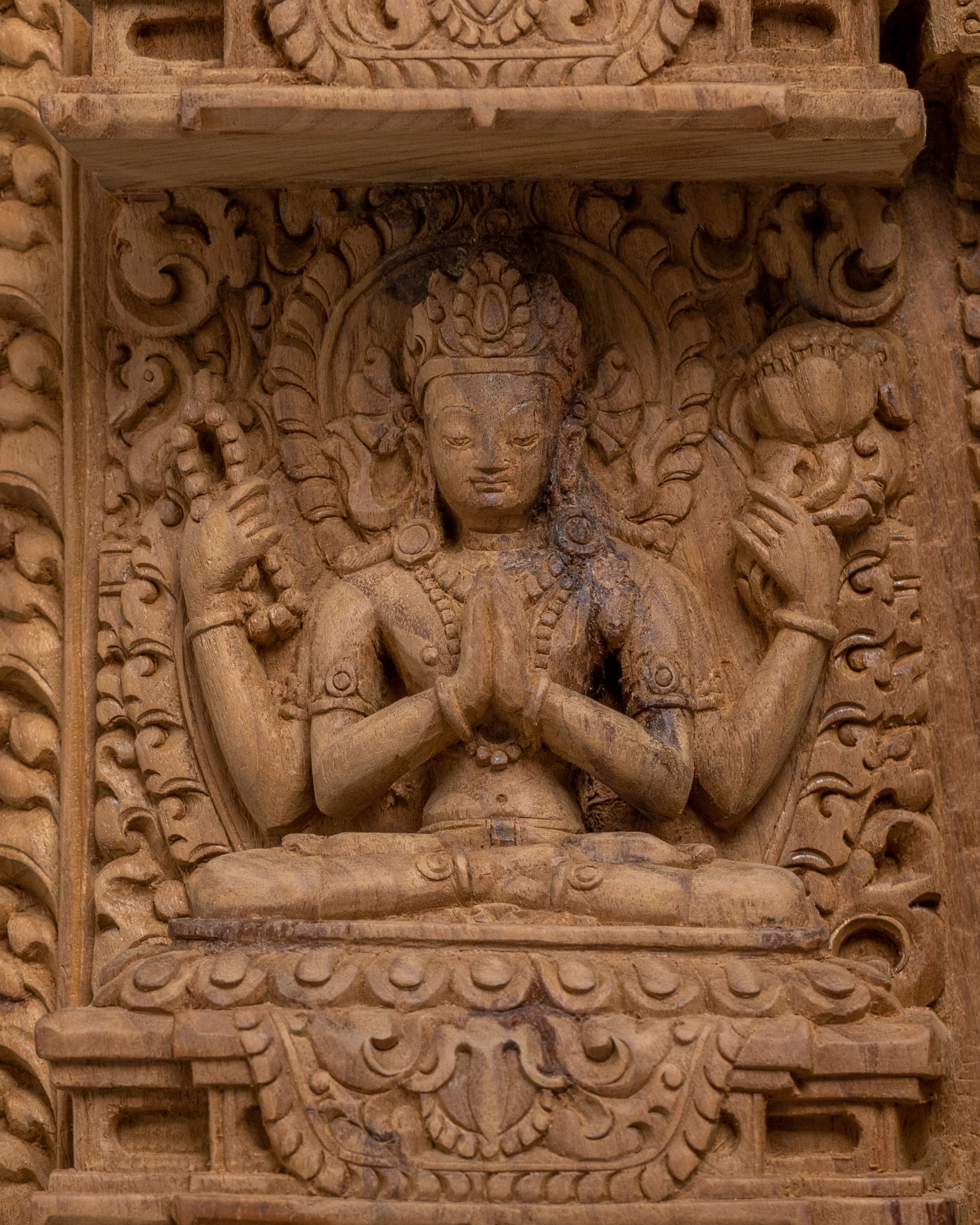 Namasangiti Wisdom Wooden Sculpture | Promoting Enlightenment