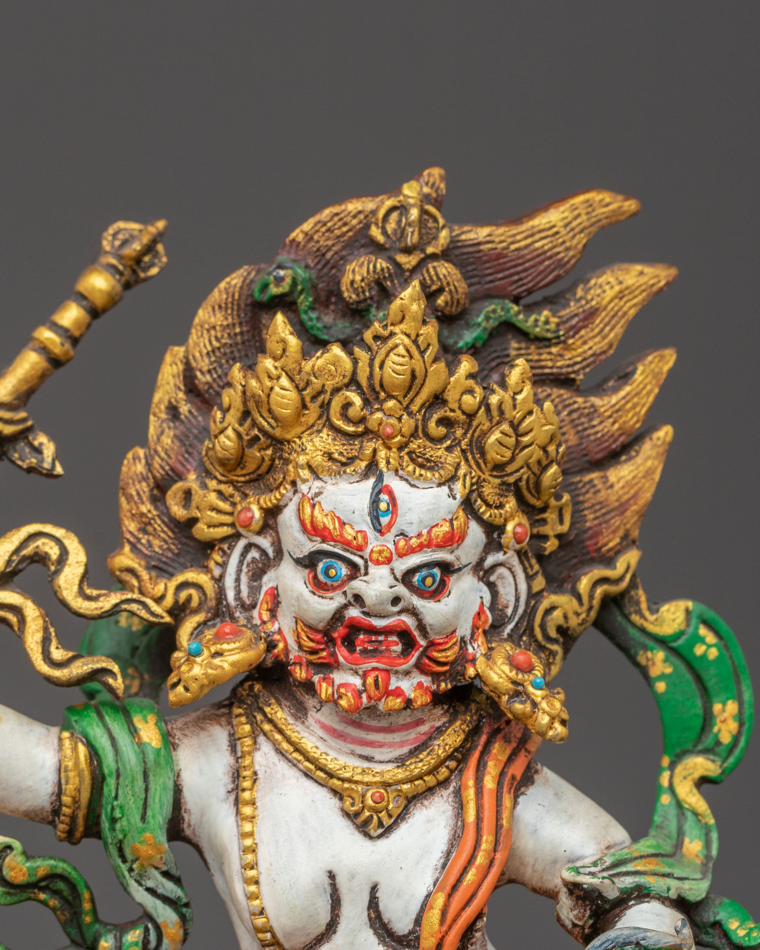 White Dzambhala Figurine | Tibetan Wealth Deity