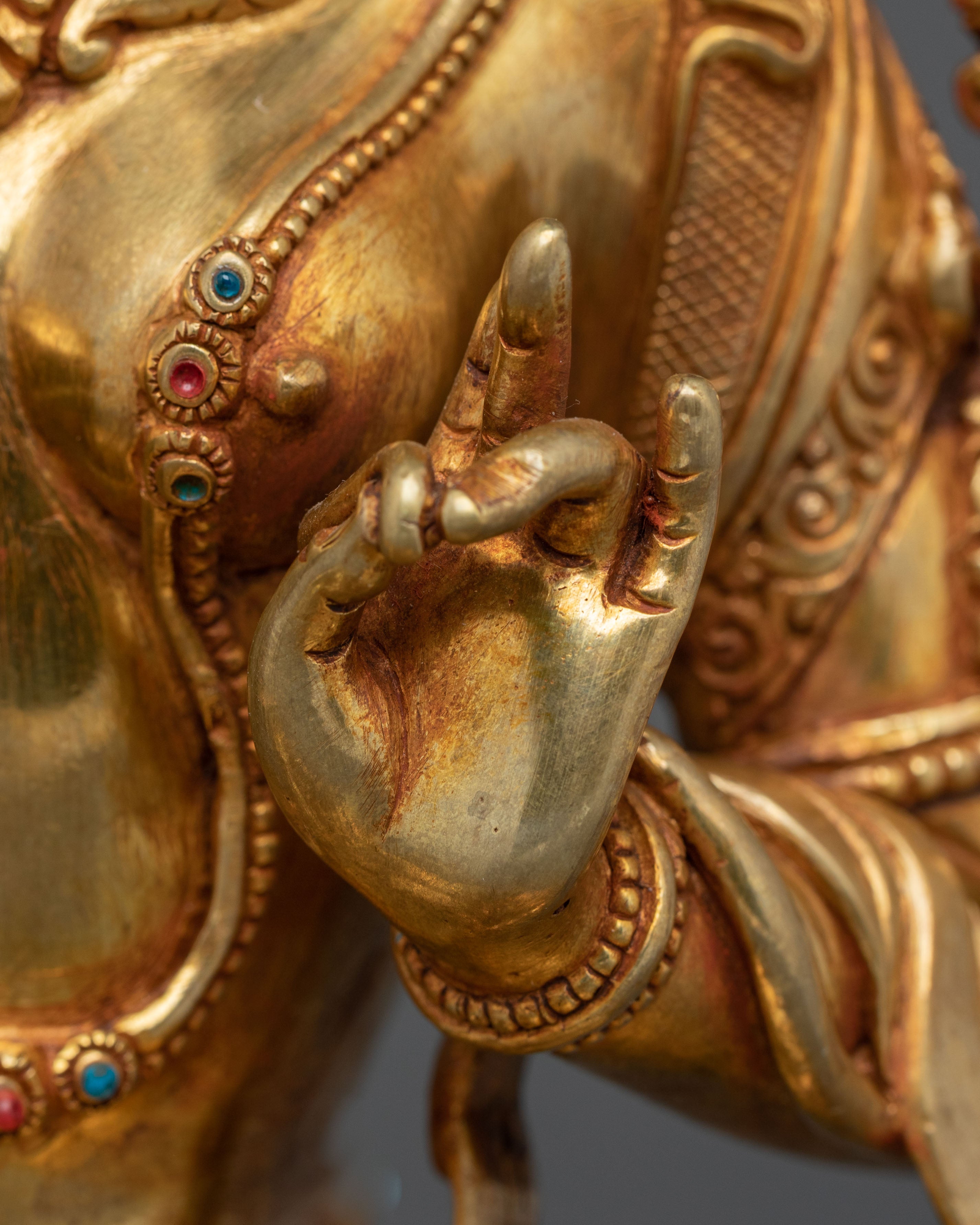 Green Tara Tibetan Buddhist Figurine | Sacred Goddess of Compassion