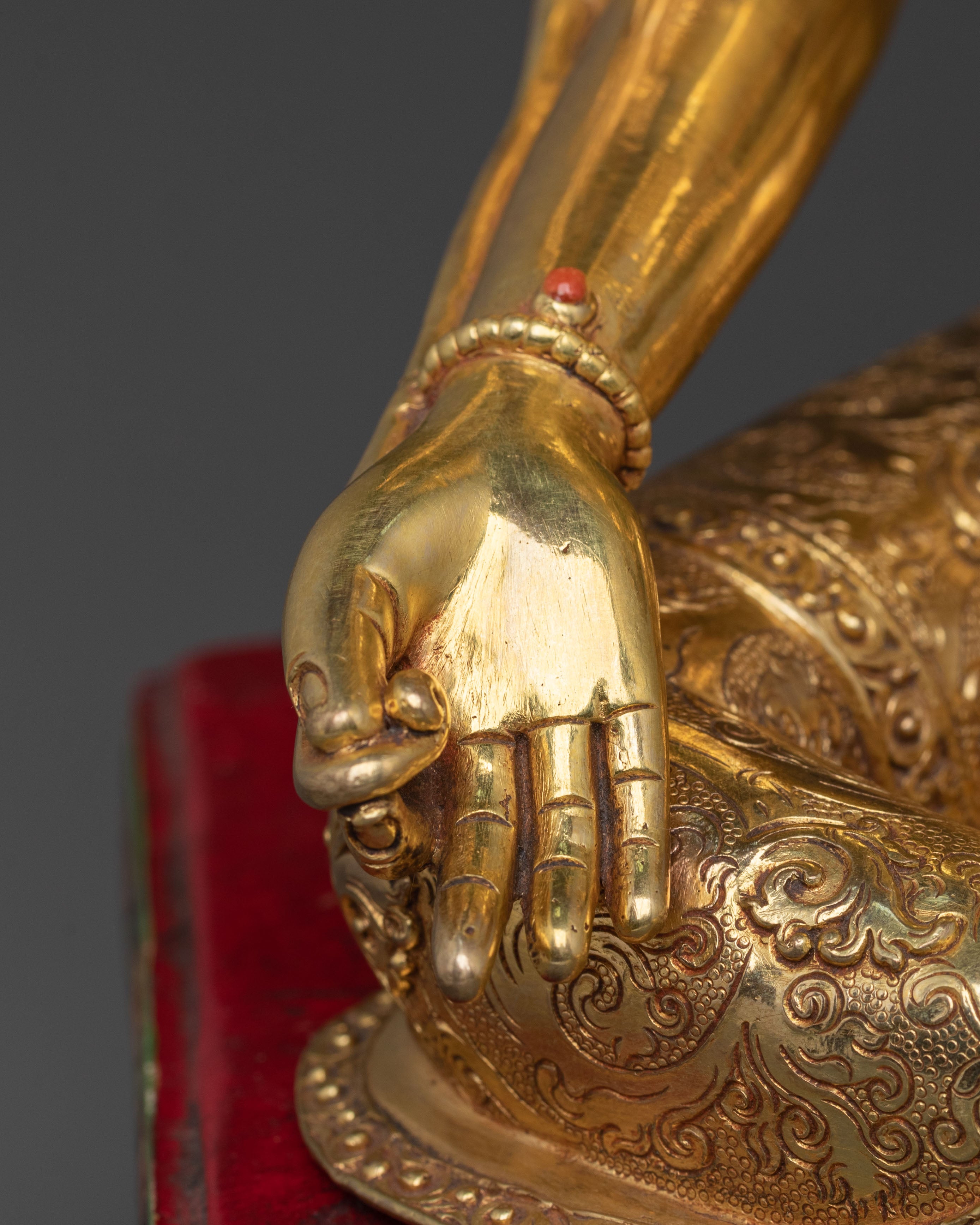 Green Tara 24K Gold Gilded Statue | Home Decor