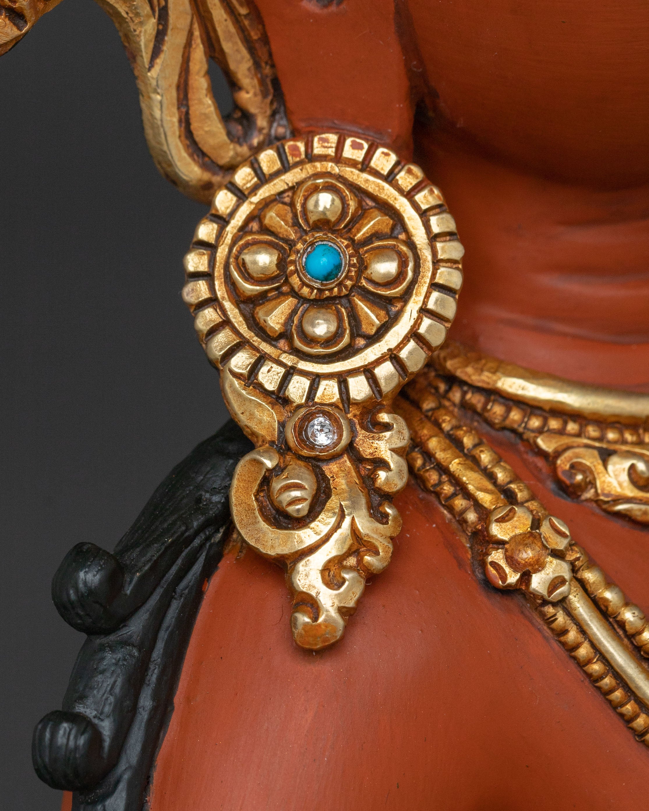 Majestic Wisdom Deity Simhanada Manjushri Statue