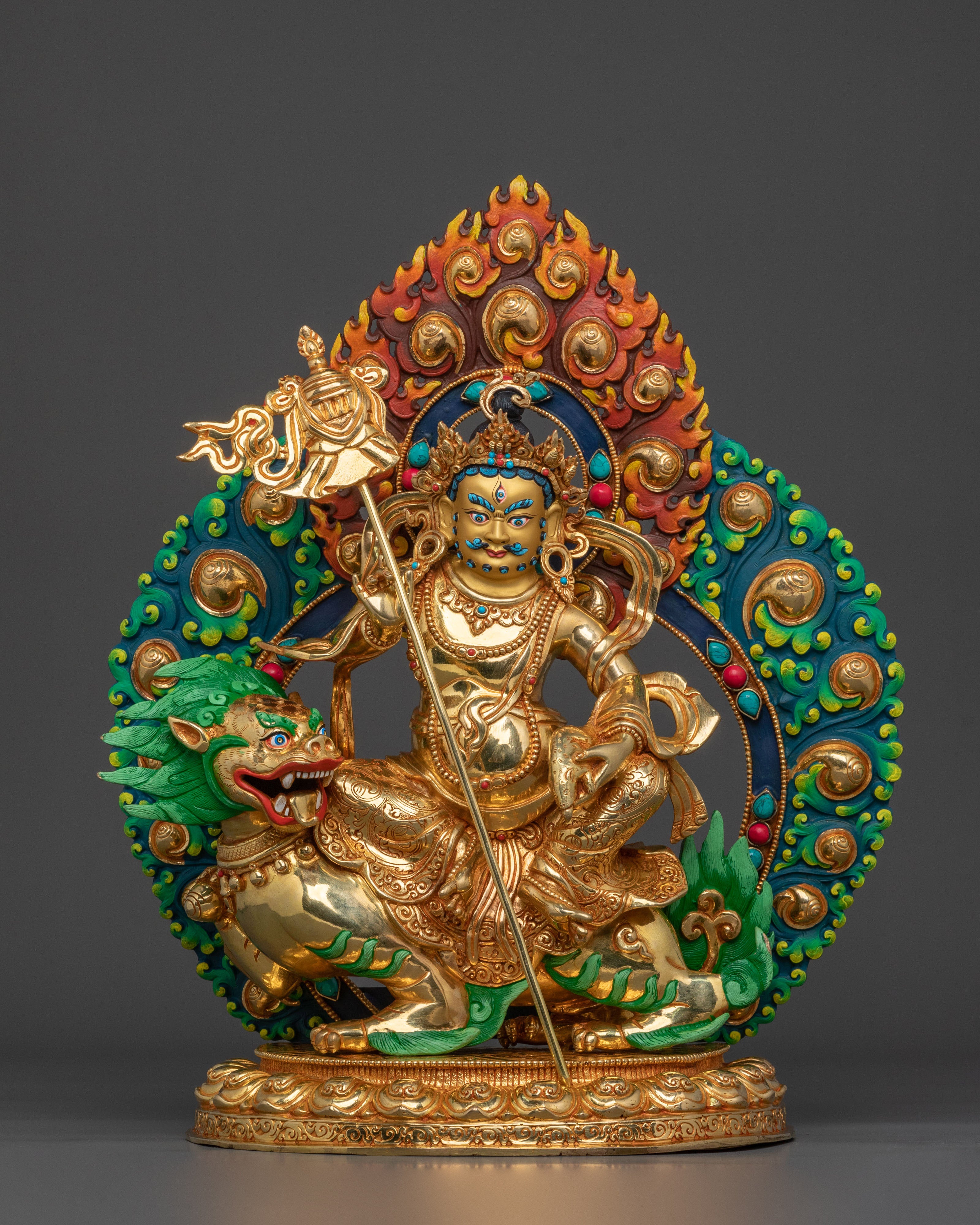 Tibetan Wealth God Namtoshe Statue | Traditional Himalayan Sacred Artwork