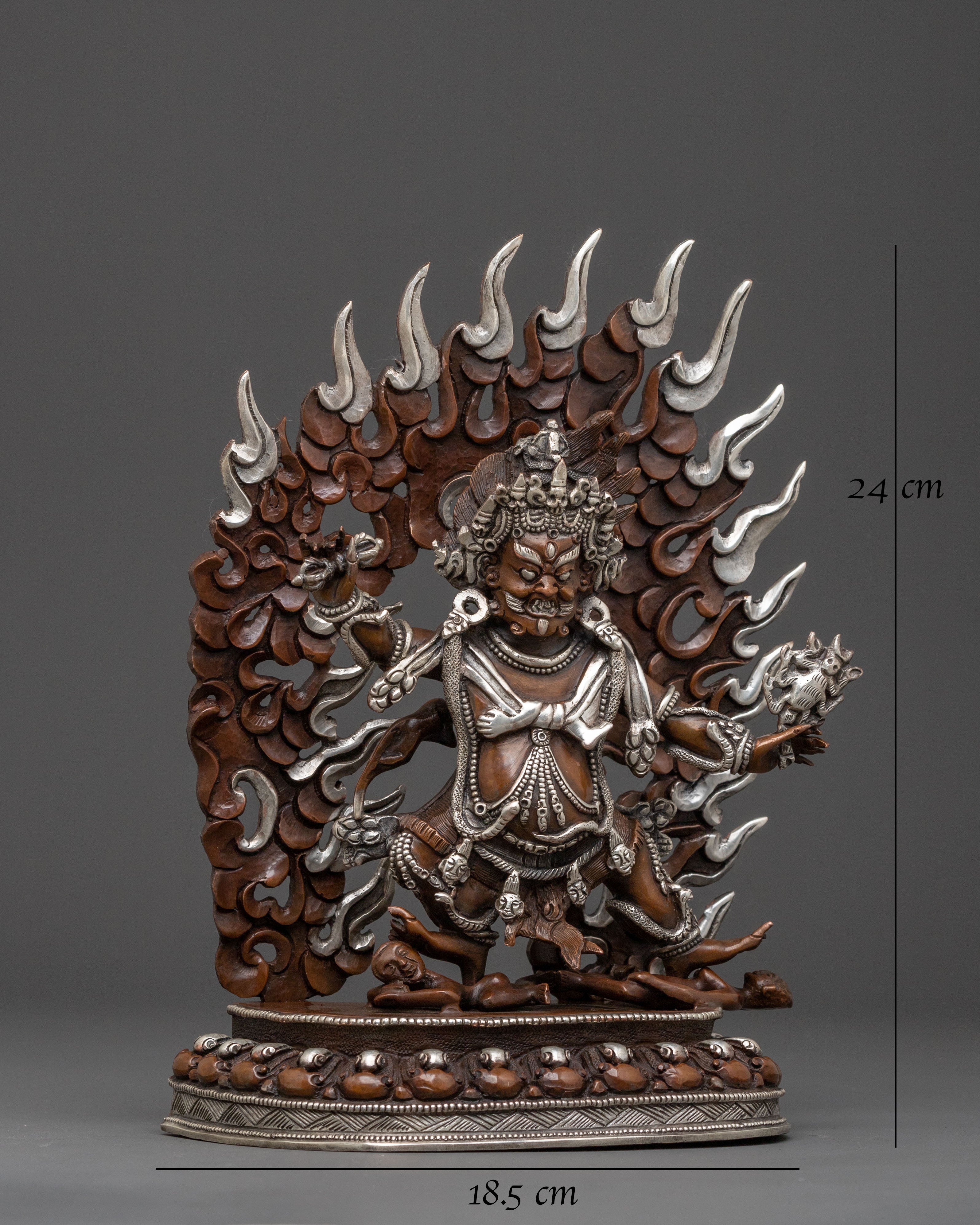 Guru Drakpo Protector Statue | Oxidized Copper Figure