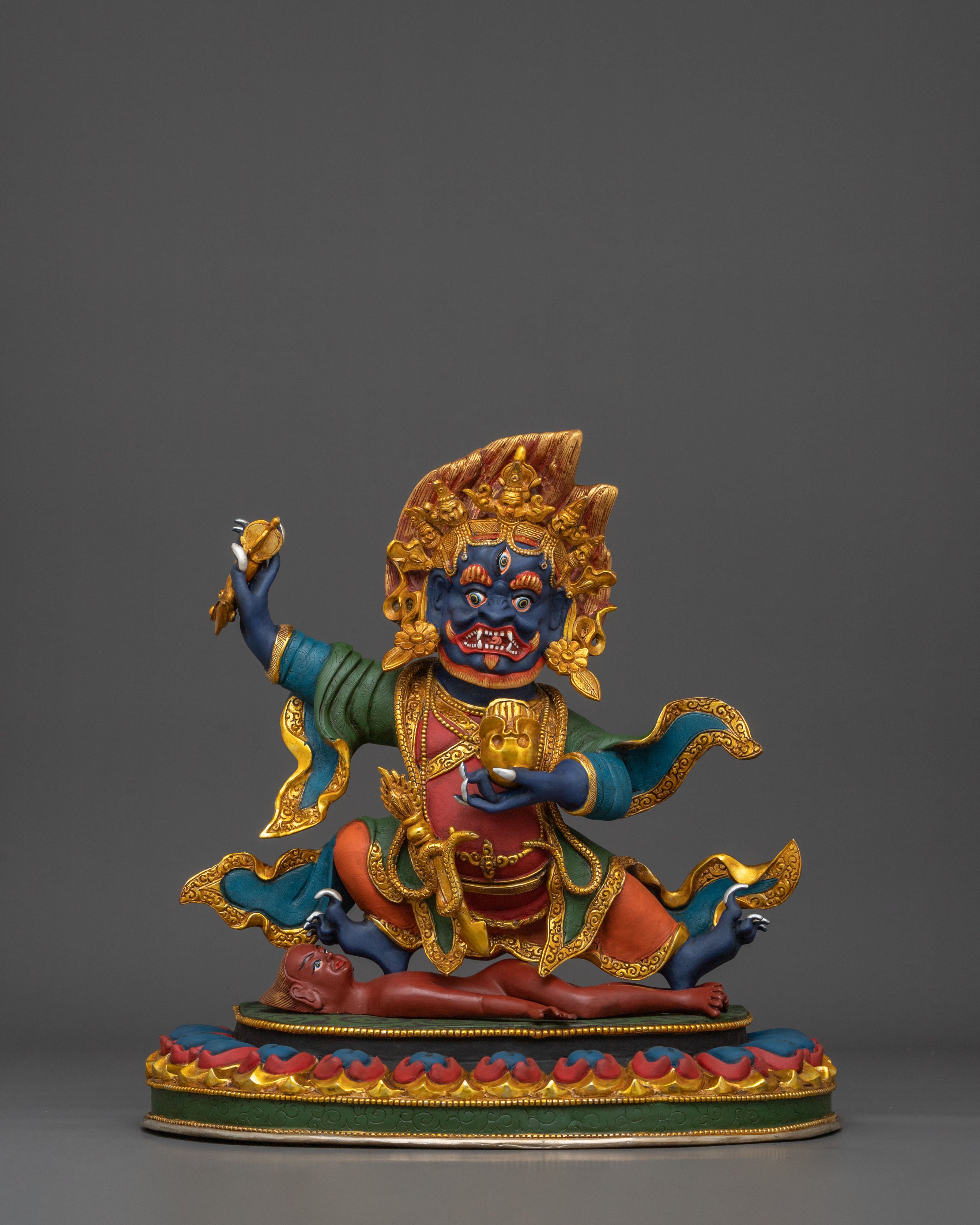 Handmade Mahakala Bernakchen Sculpture | Home Decor
