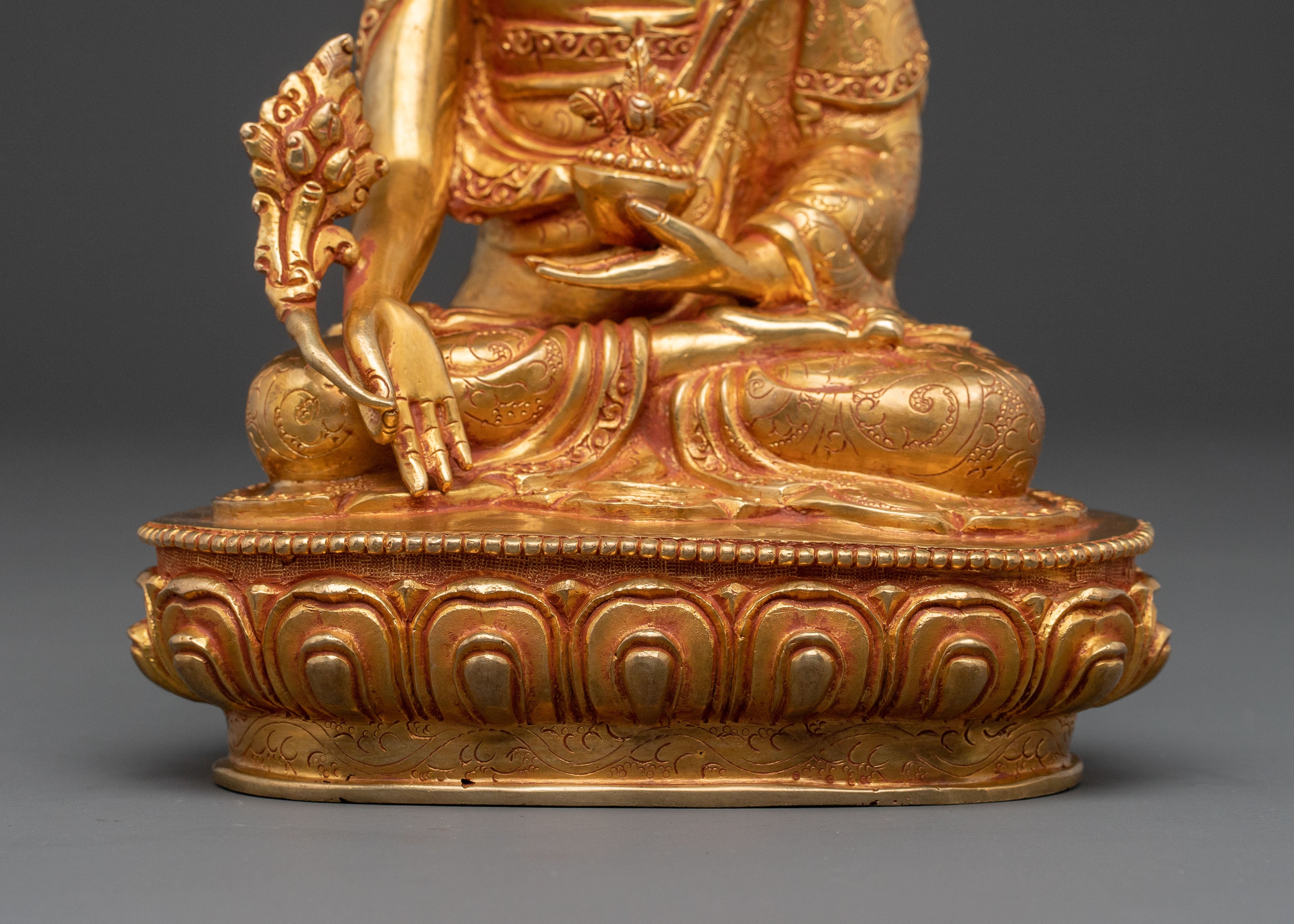 Medicine Buddha Statue – 24K Gold Gilded Copper