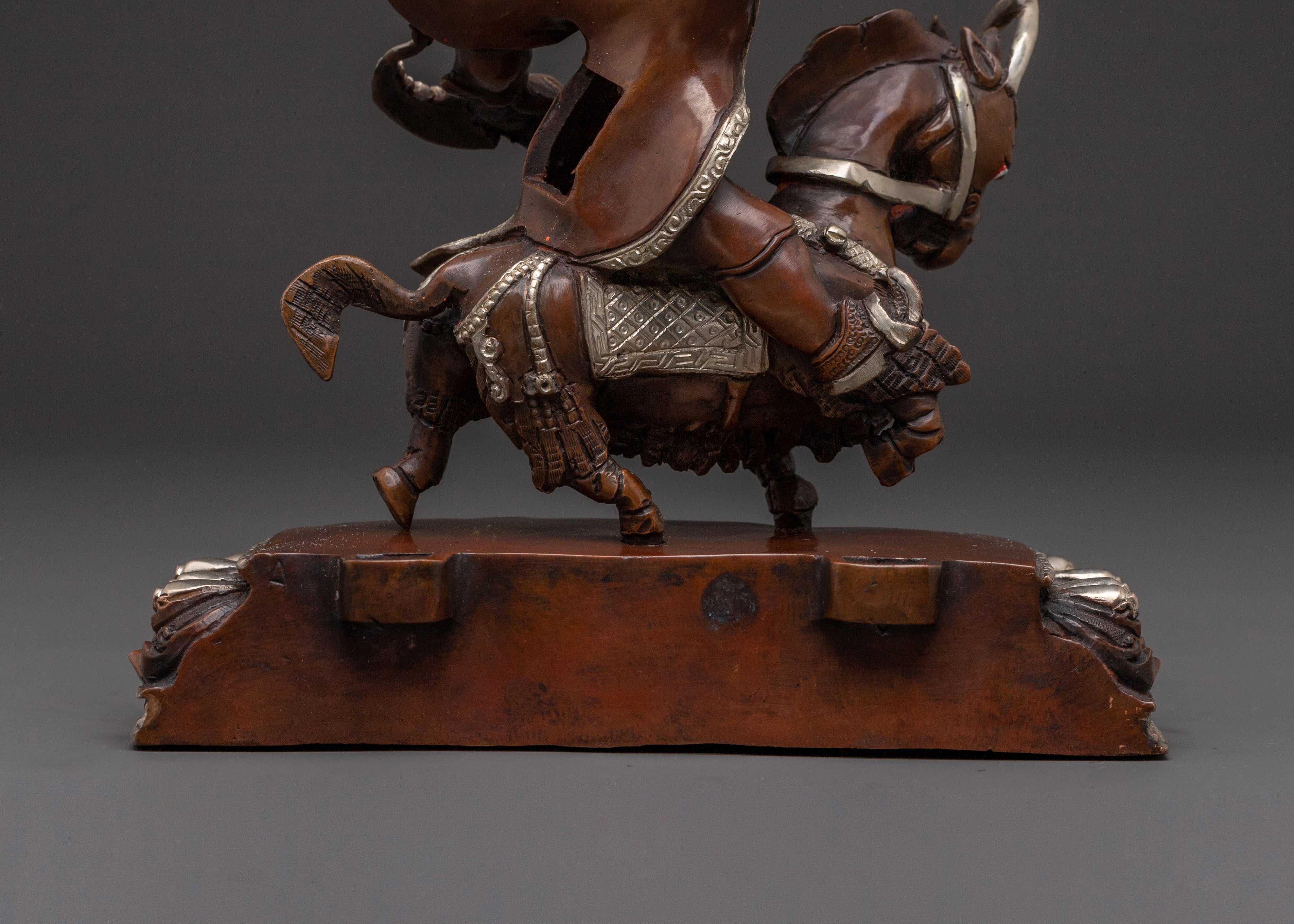 Mahakala Protector Deity | Oxidized Copper Statue
