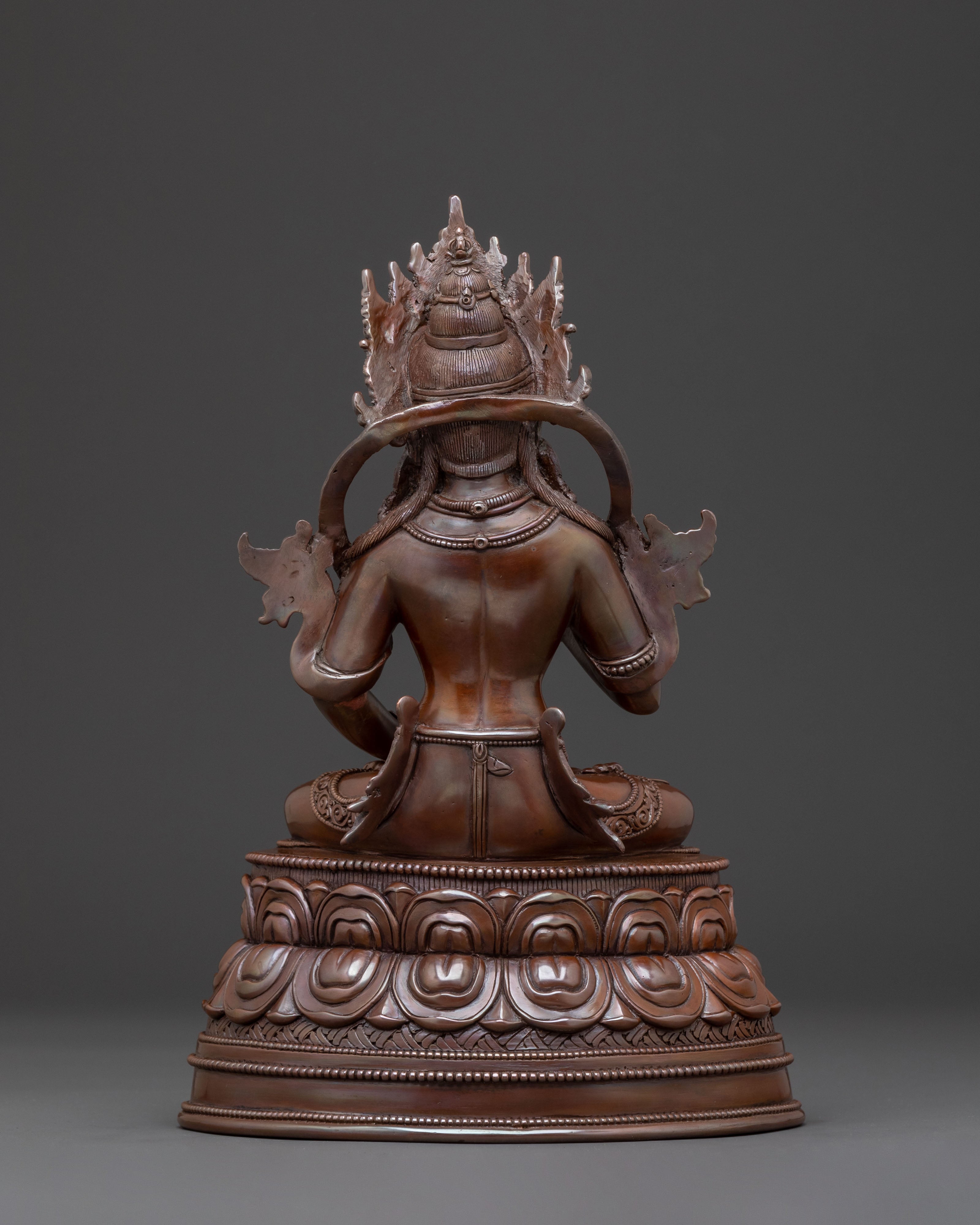 Sacred Vajrasattva Copper Statue | Oxidized Serenity