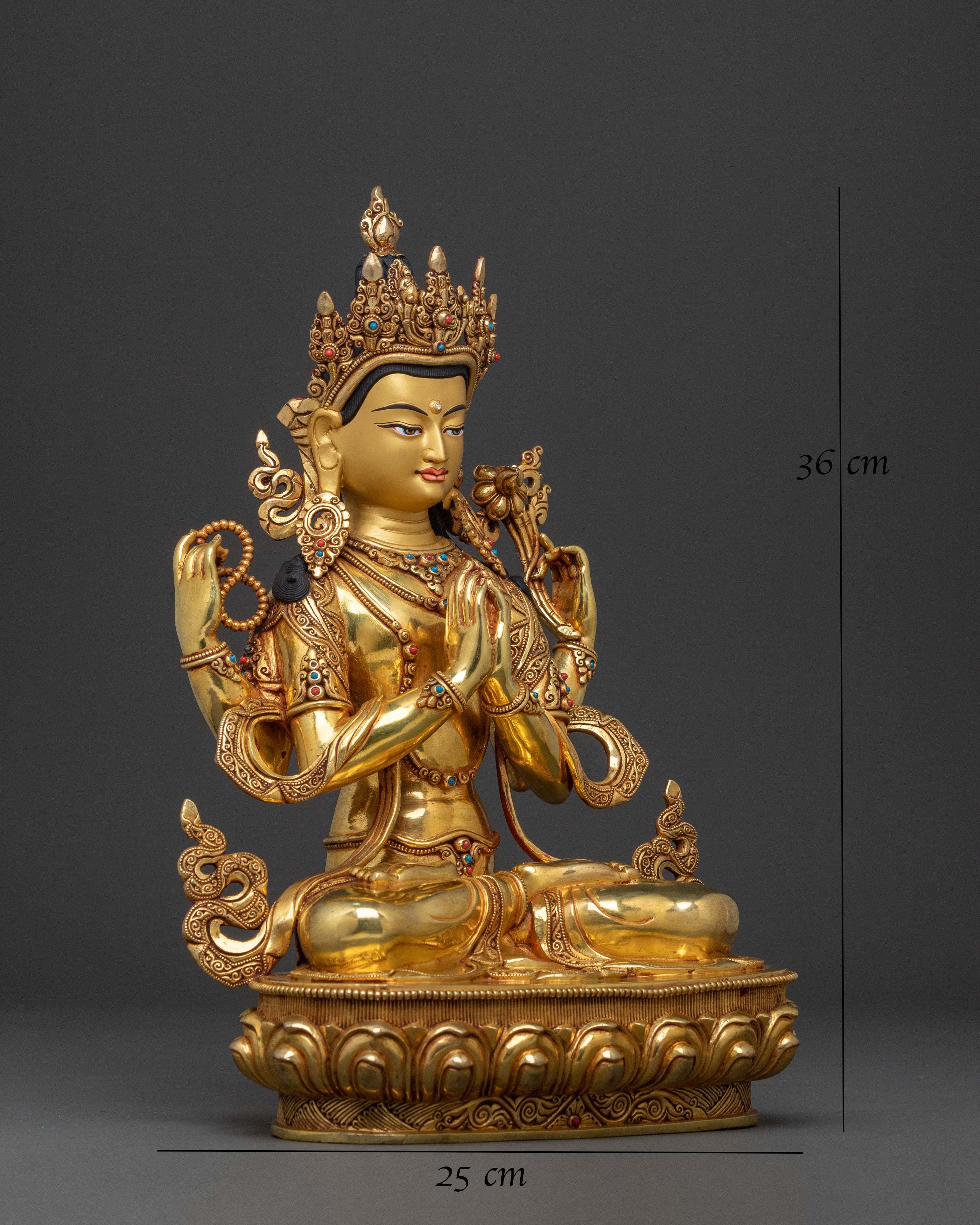 Handcrafted Chenrezig Statue | Altar Home Decor