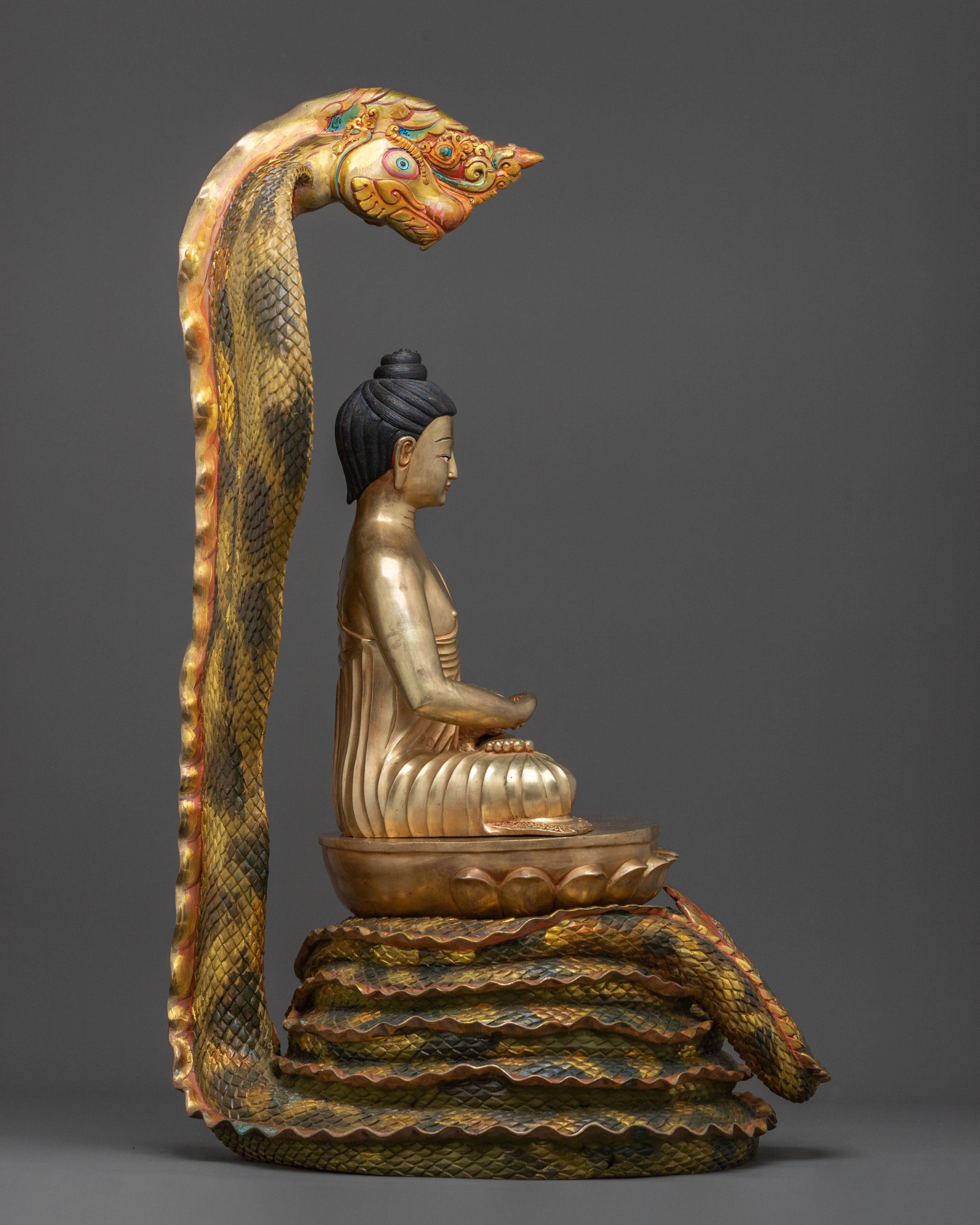 Buddhist Philosopher Naagarjuna Statue | Sacred Altar Sculpture