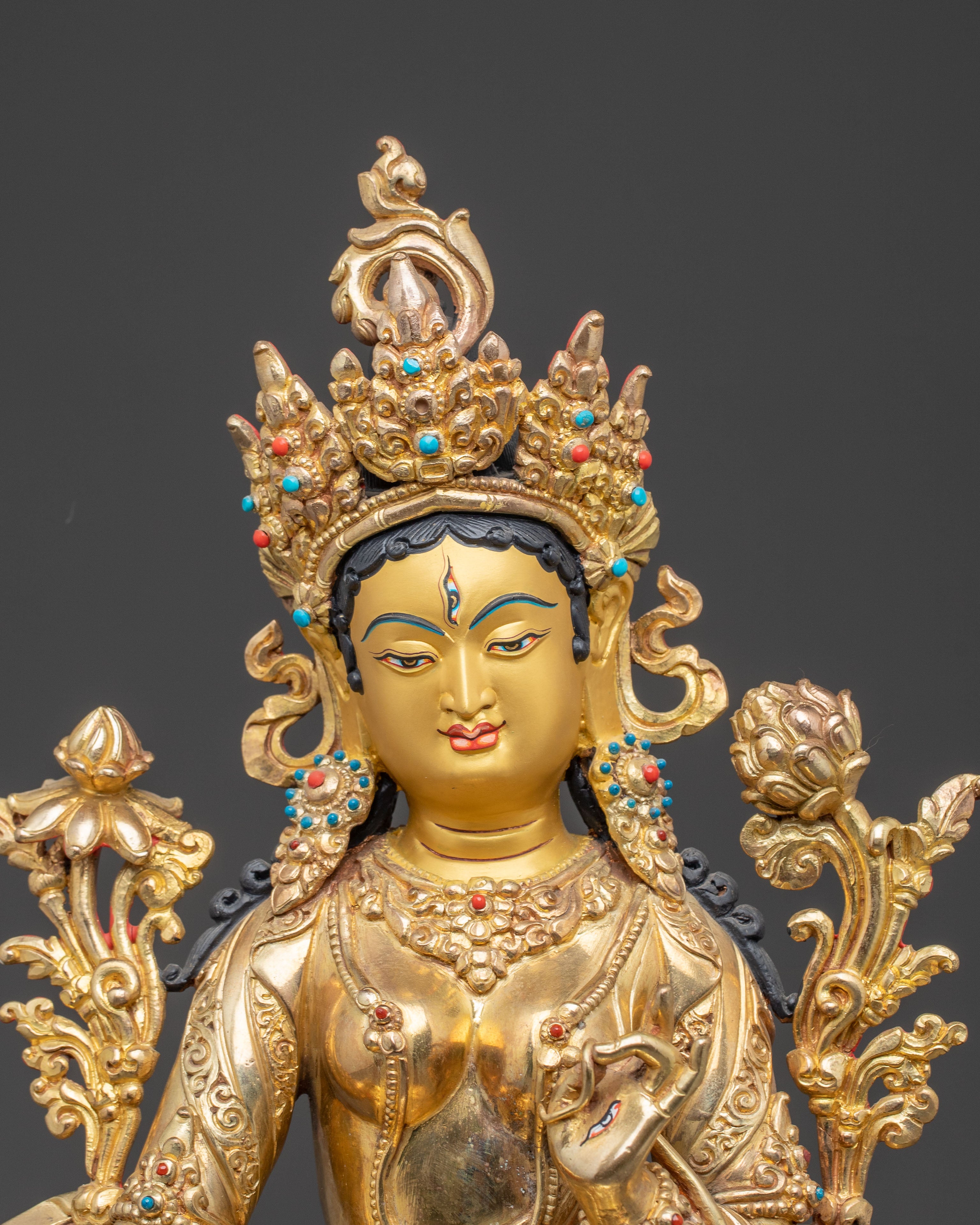 Divine Statue Of Seven Eyes White Tara | Goddess of Compassion