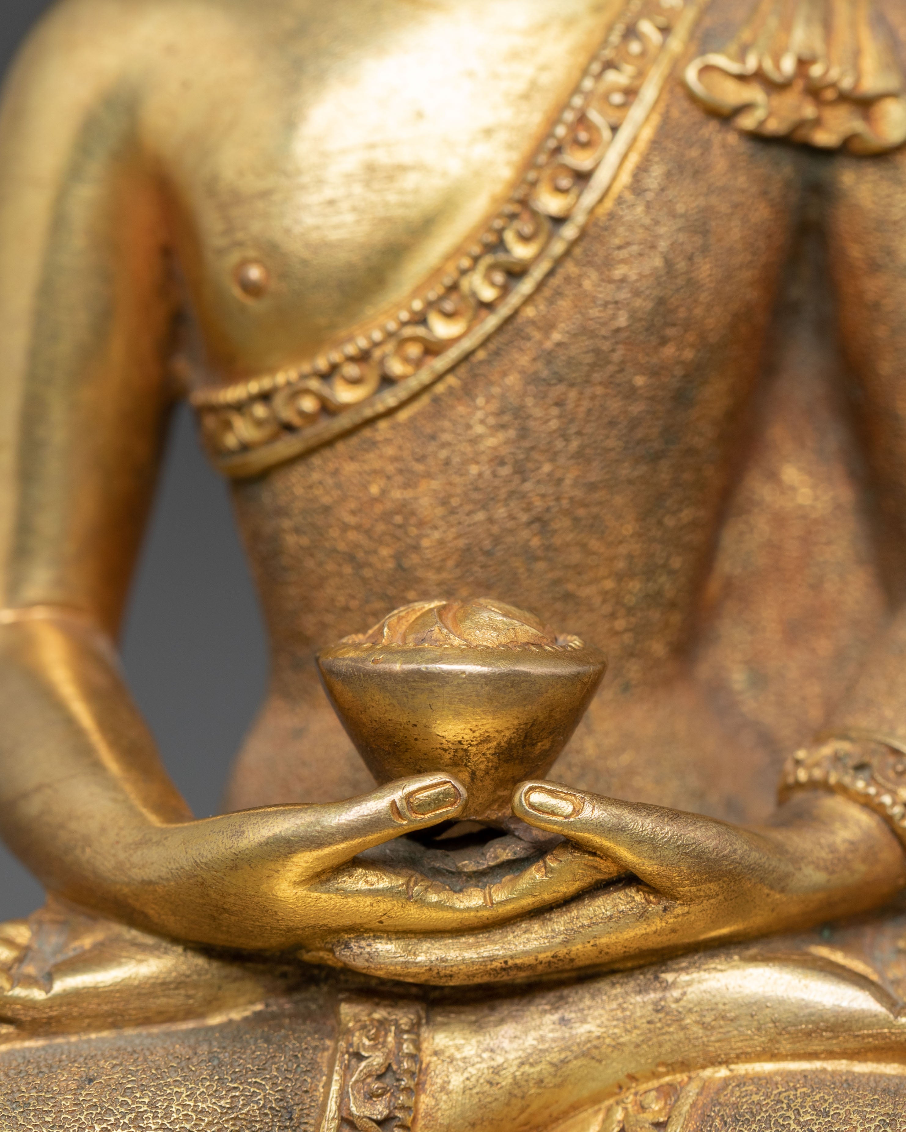Peaceful Buddha Amitabha Golden Statue | The Buddha of Infinite Light