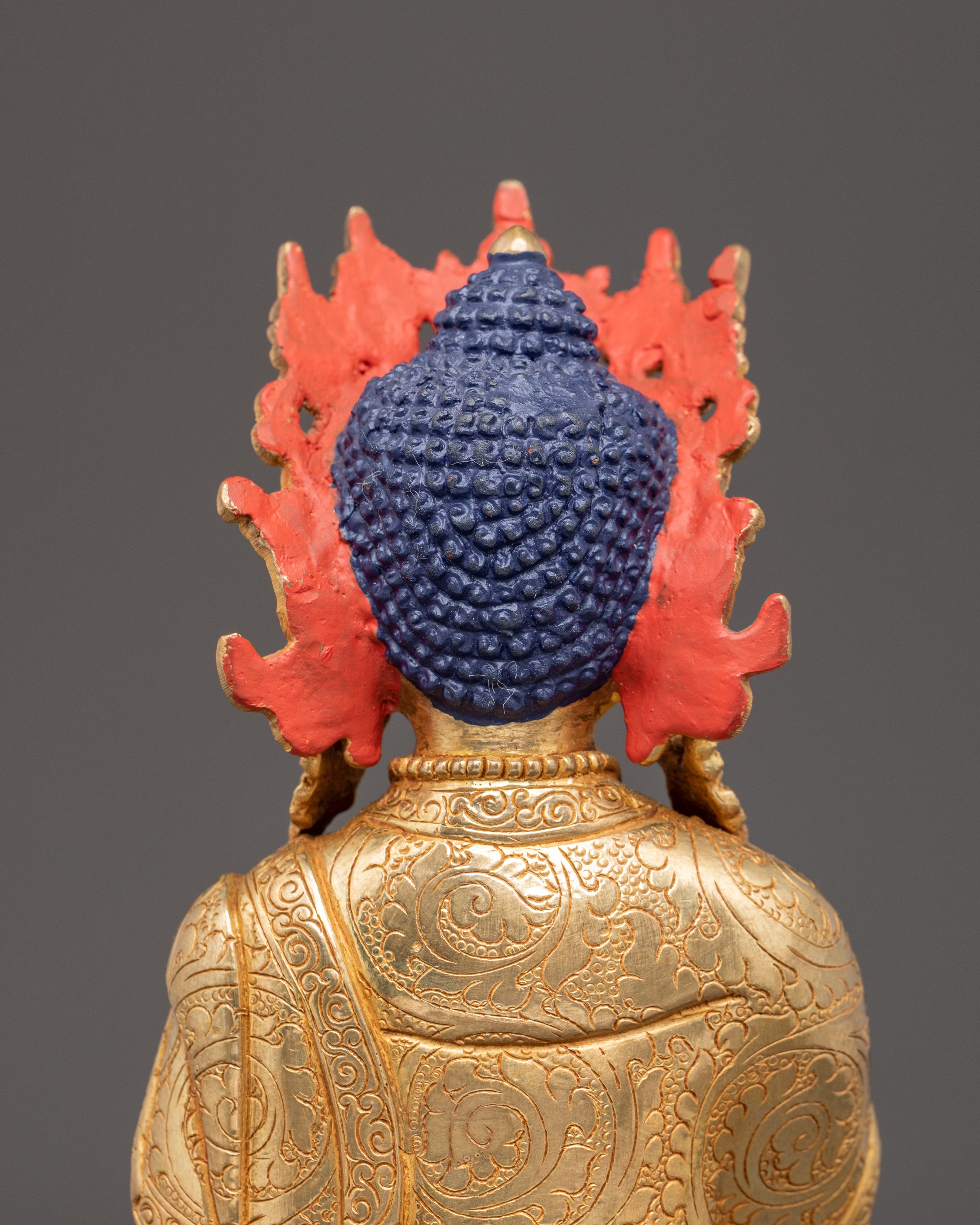 Crown Shakyamuni Buddha Handmade Sculpture | Enlightened Buddha