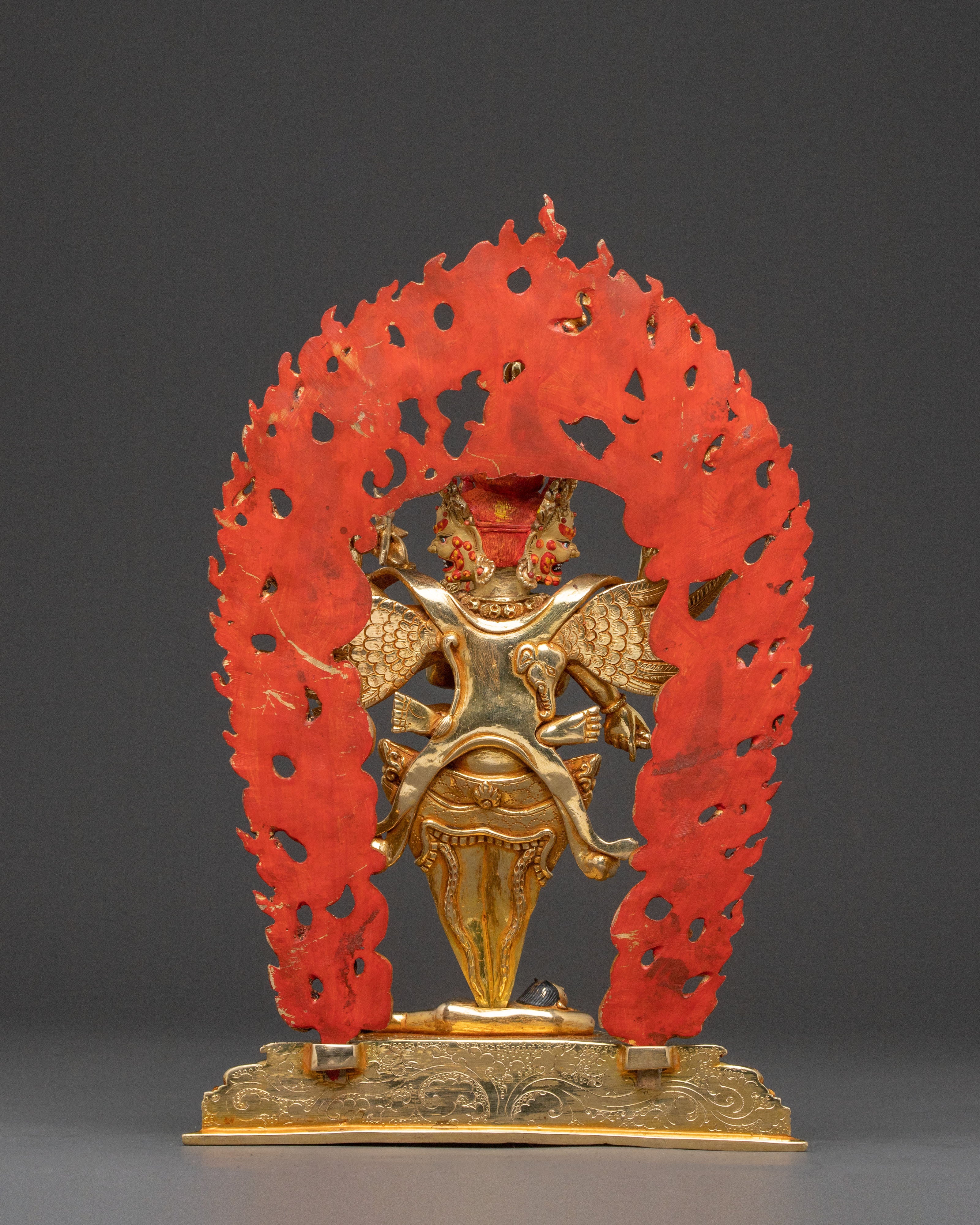 Vajrakilaya Protection Statue – Handcrafted Gold Gilded Statue
