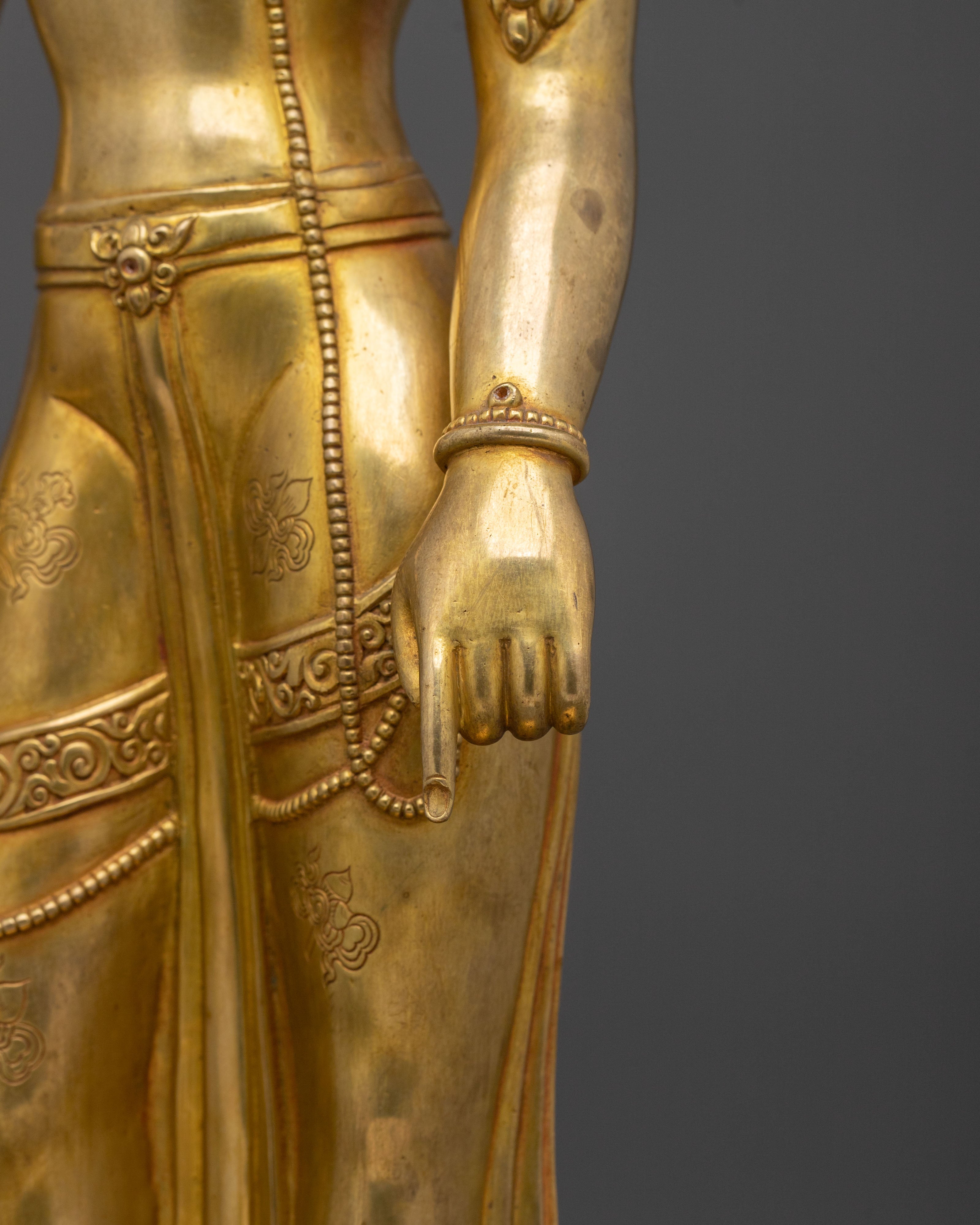 Standing Lokeshwor Shrine Statue | Altar Home Decor